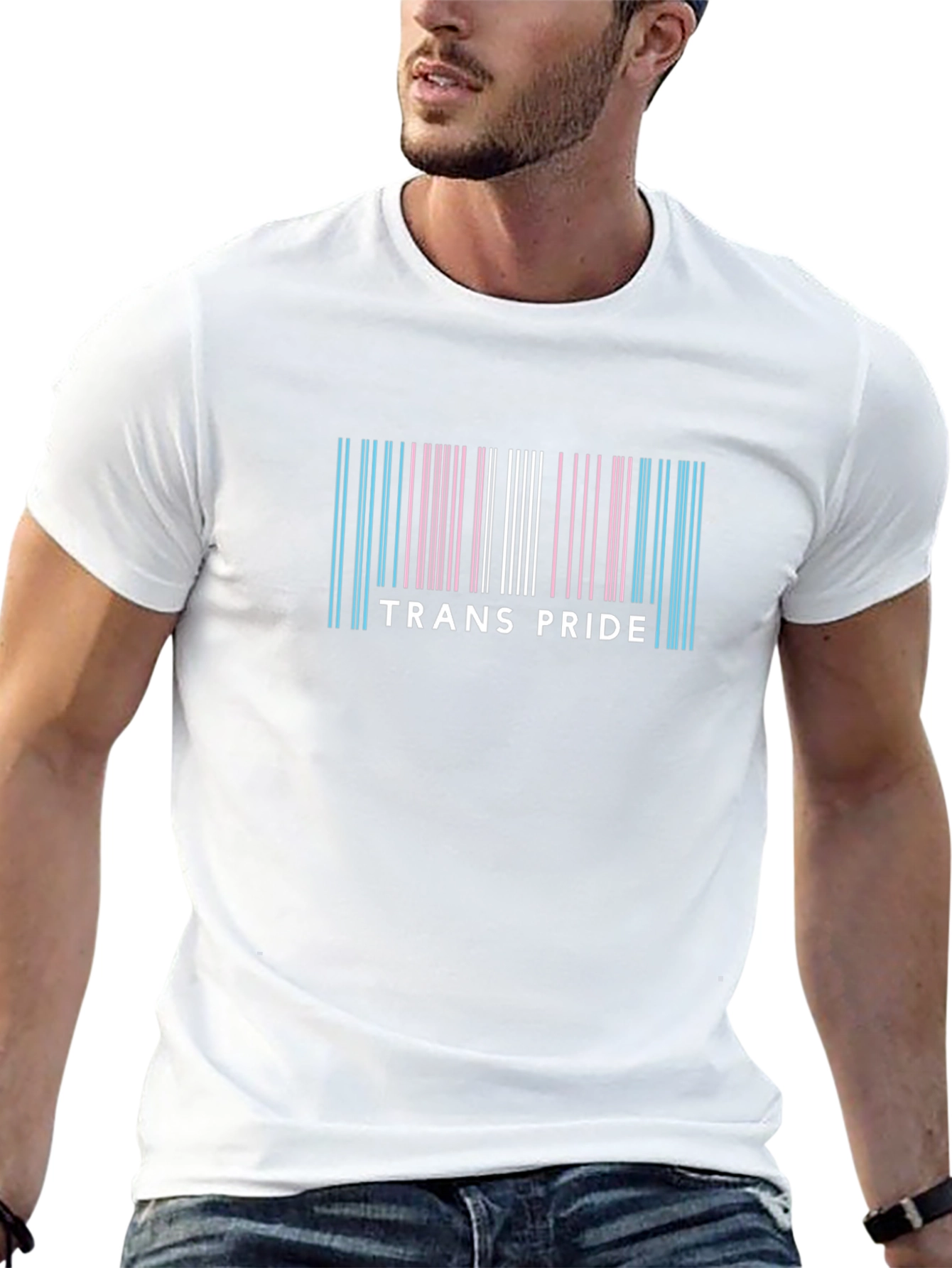 Trans Pride Barcode T-Shirt - LGBTQ+ Apparel