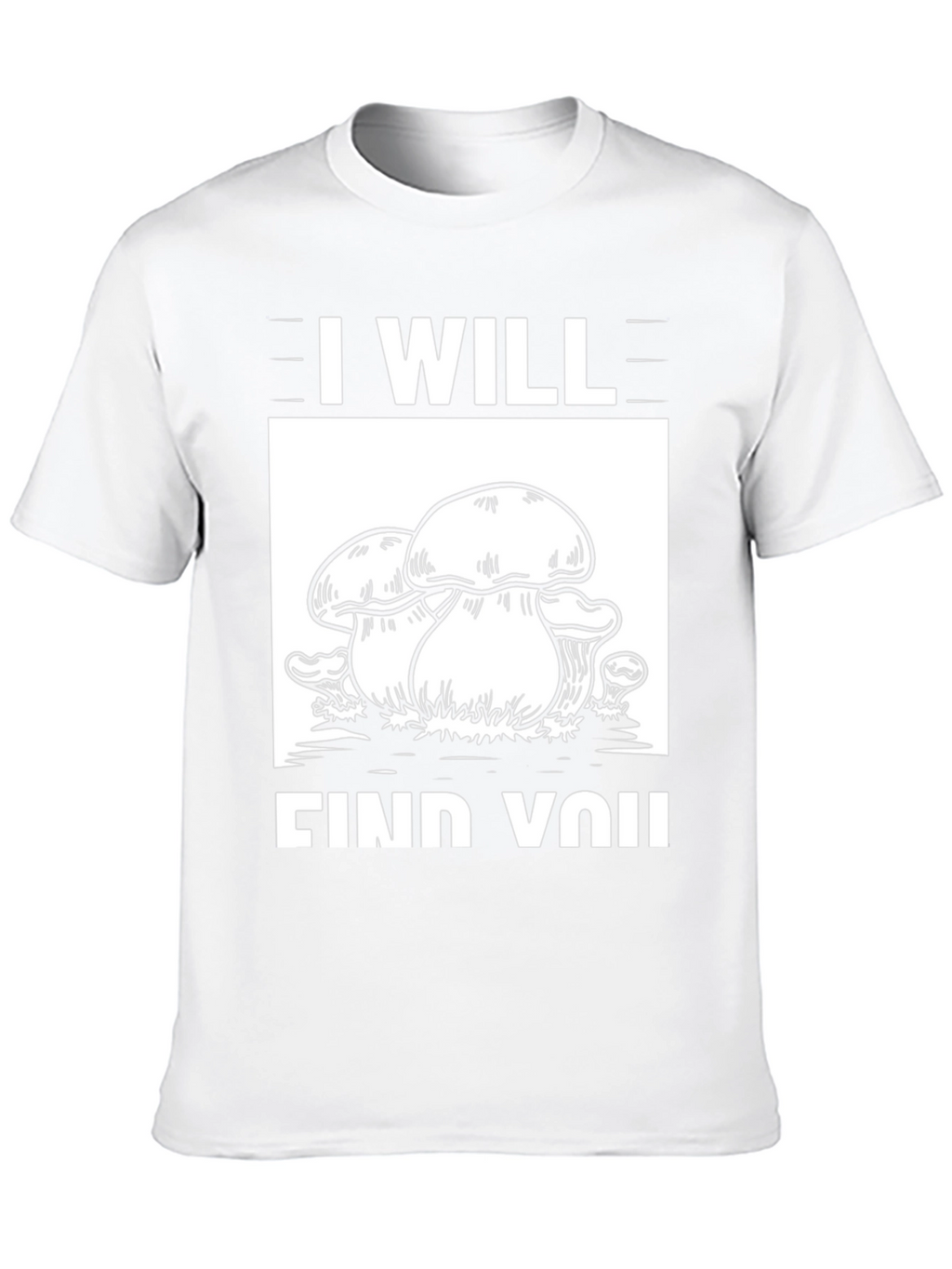 I Will Find You Mushroom Graphic Tee - Black