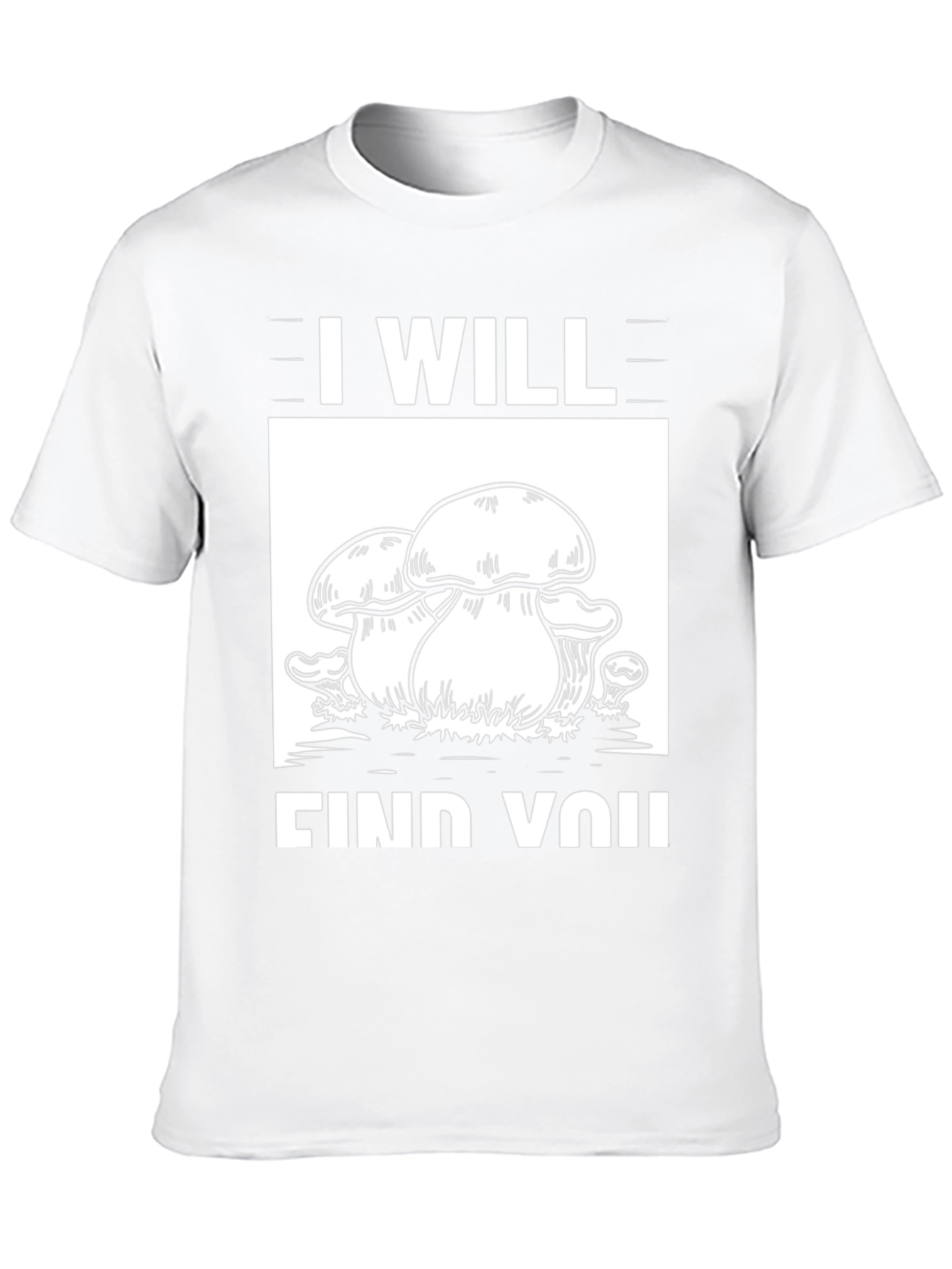 I Will Find You Mushroom Graphic Tee - Black