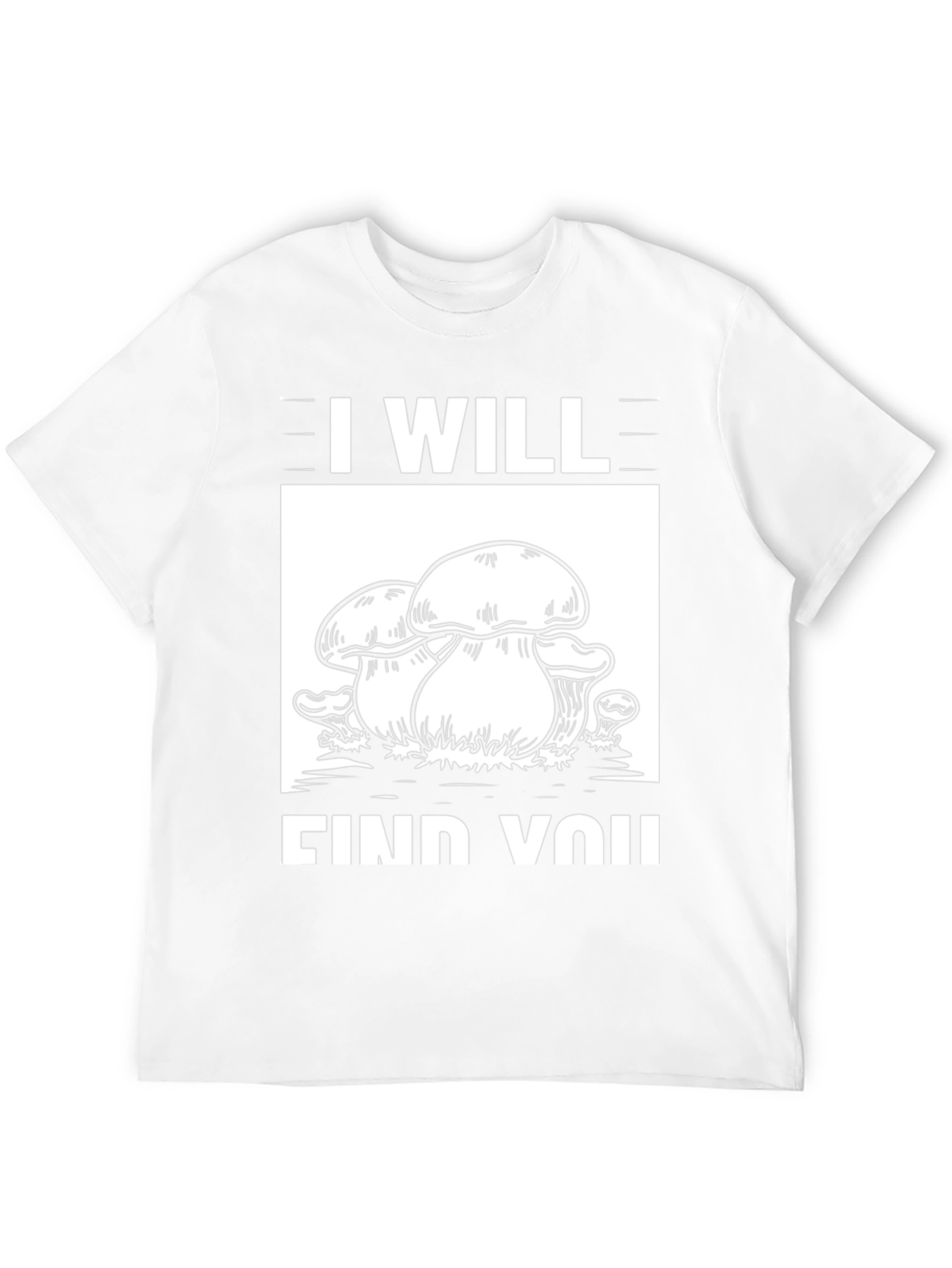 I Will Find You Mushroom Graphic Tee - Black