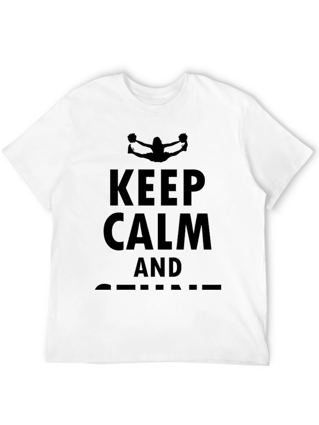 Keep Calm and Cheer On Black T-Shirt