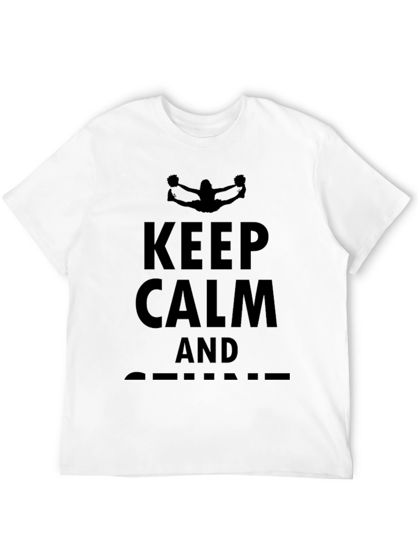 Keep Calm and Cheer On Black T-Shirt