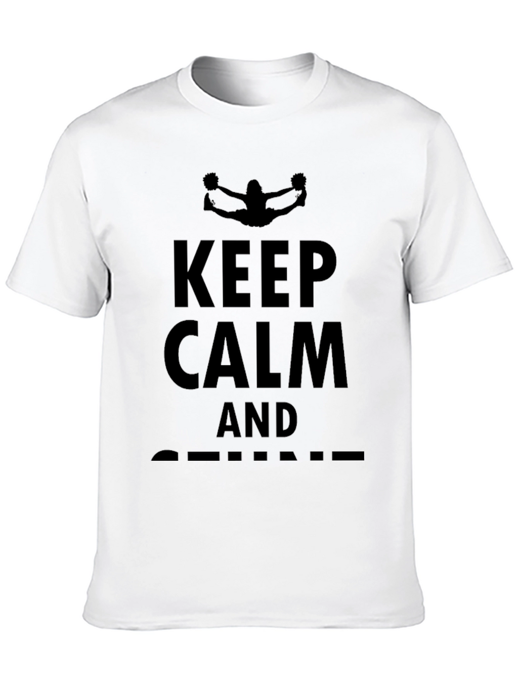 Keep Calm and Cheer On Black T-Shirt
