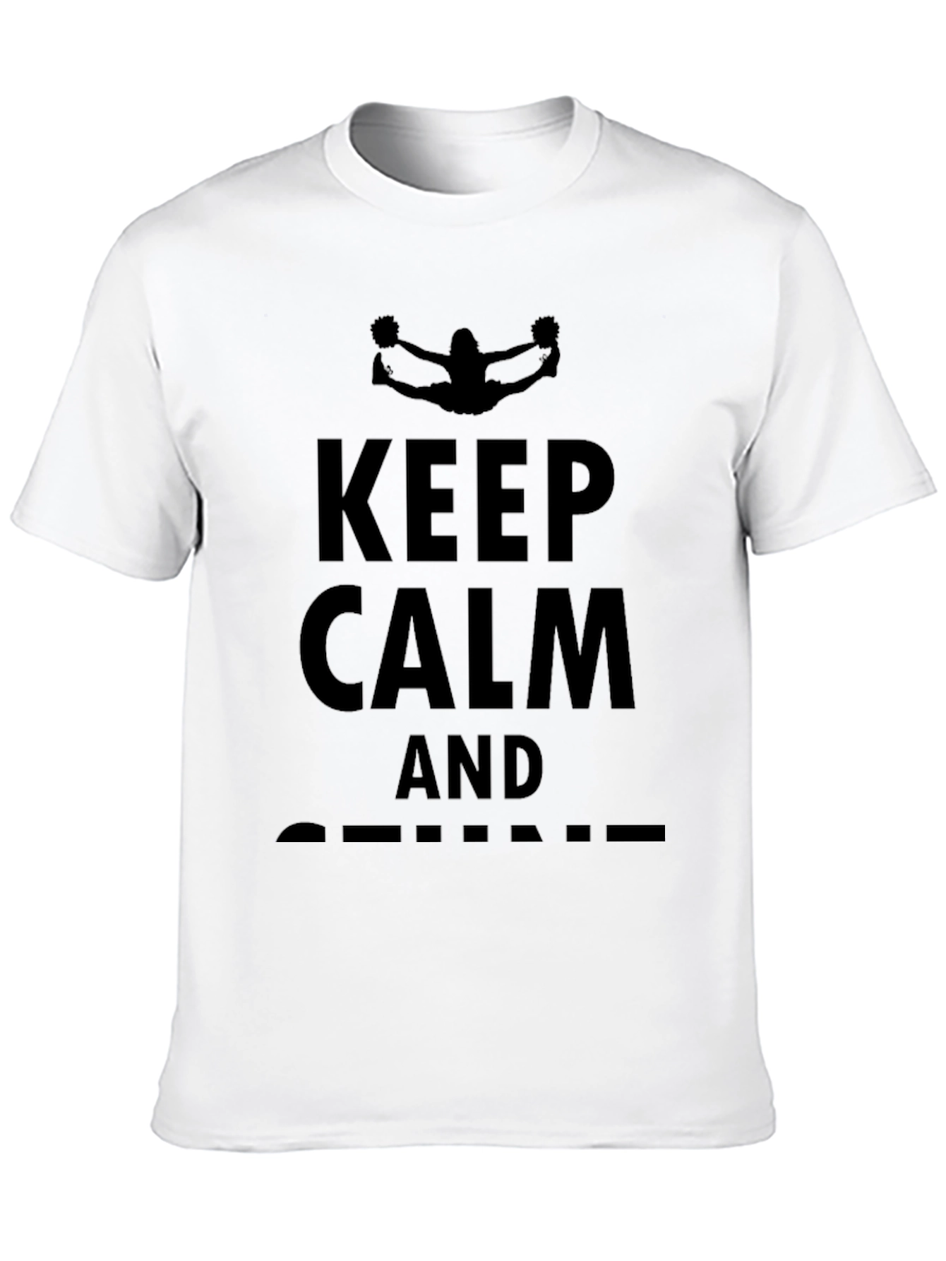 Keep Calm and Cheer On Black T-Shirt