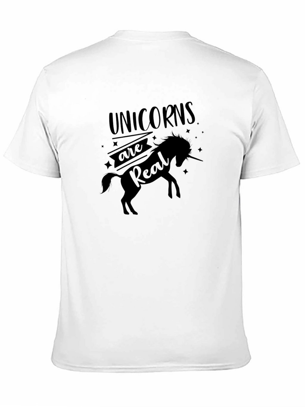 Unicorns Are Real Black T-Shirt