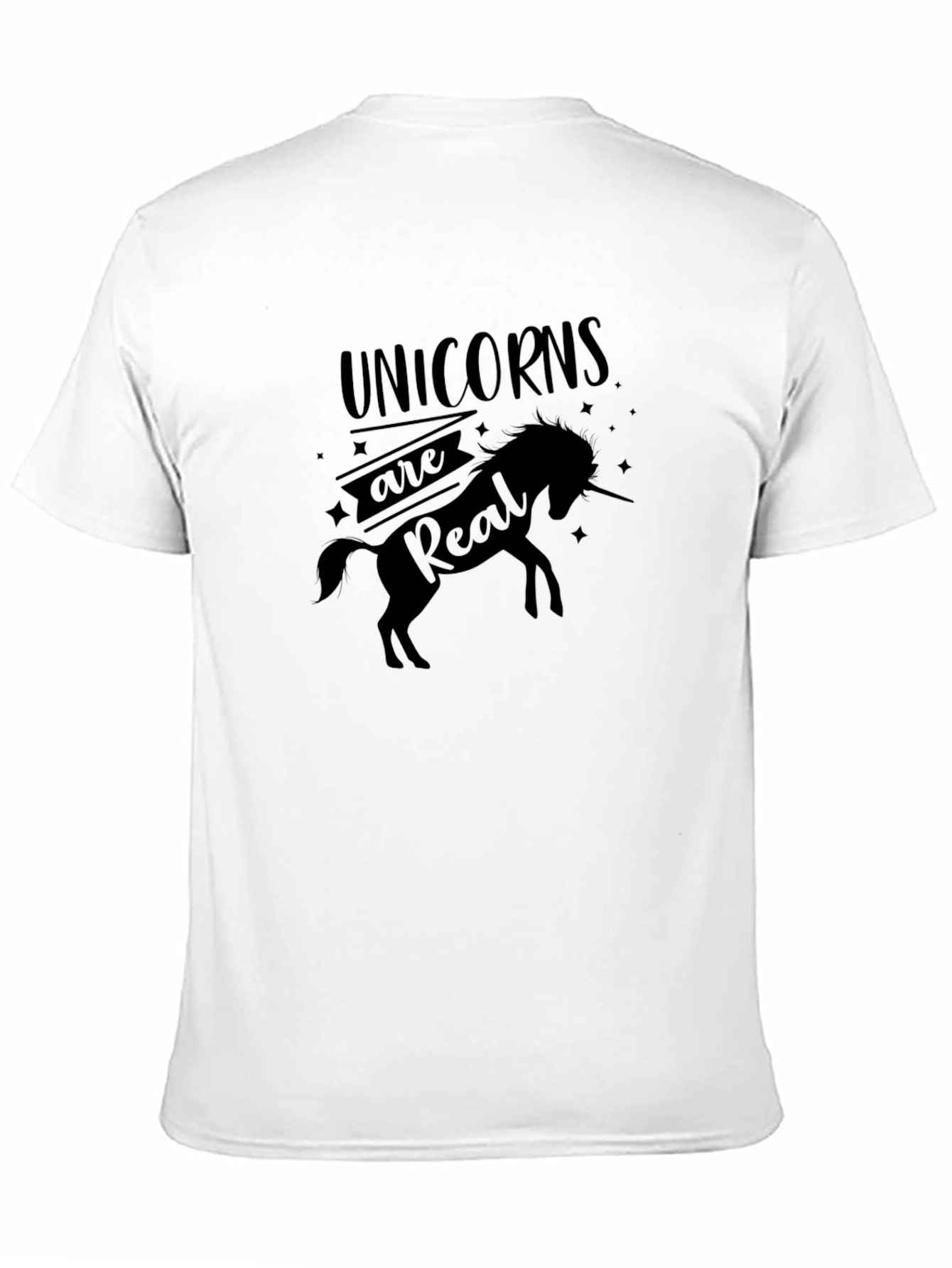 Unicorns Are Real Black T-Shirt