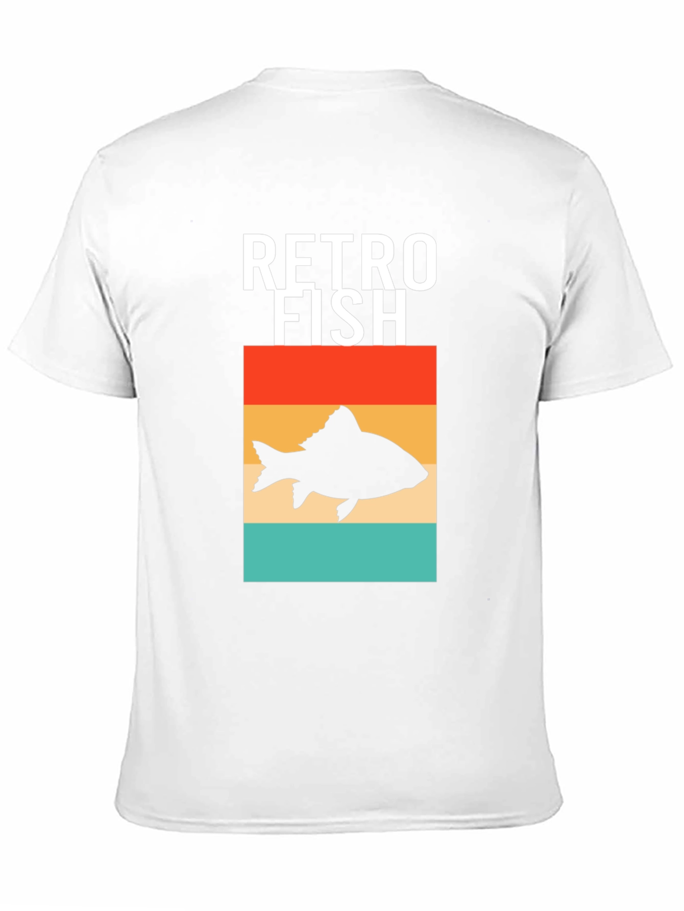 Retro Fish Graphic Tee - Stylish Mens Black T-Shirt