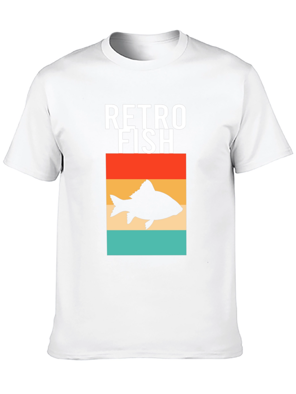 Retro Fish Graphic Tee - Stylish Mens Black T-Shirt