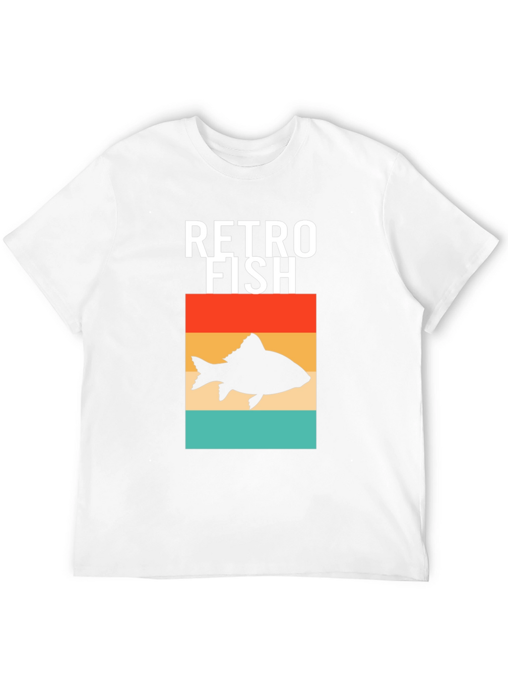 Retro Fish Graphic Tee - Stylish Mens Black T-Shirt