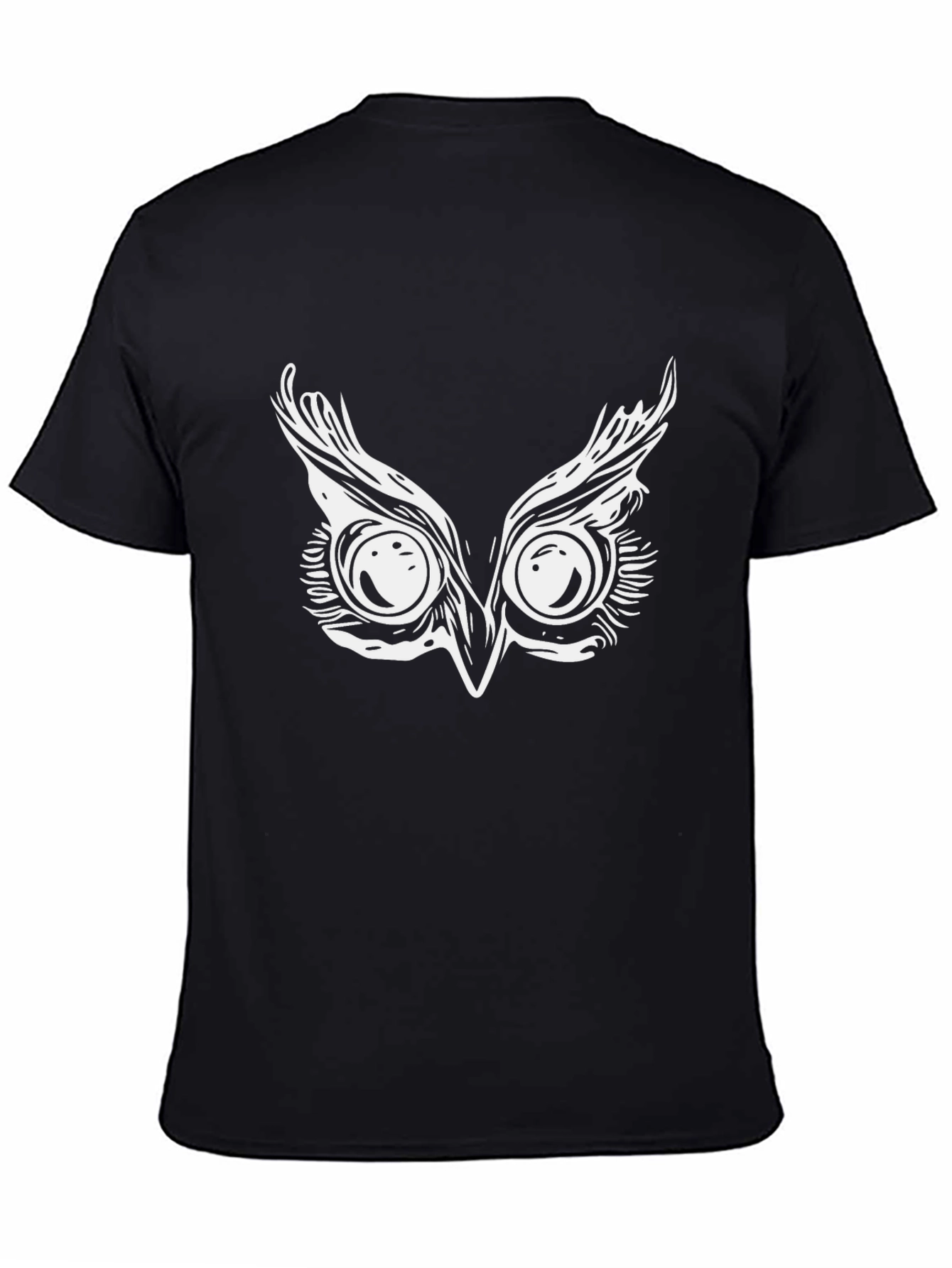 Owl Eyes Graphic Black Tee