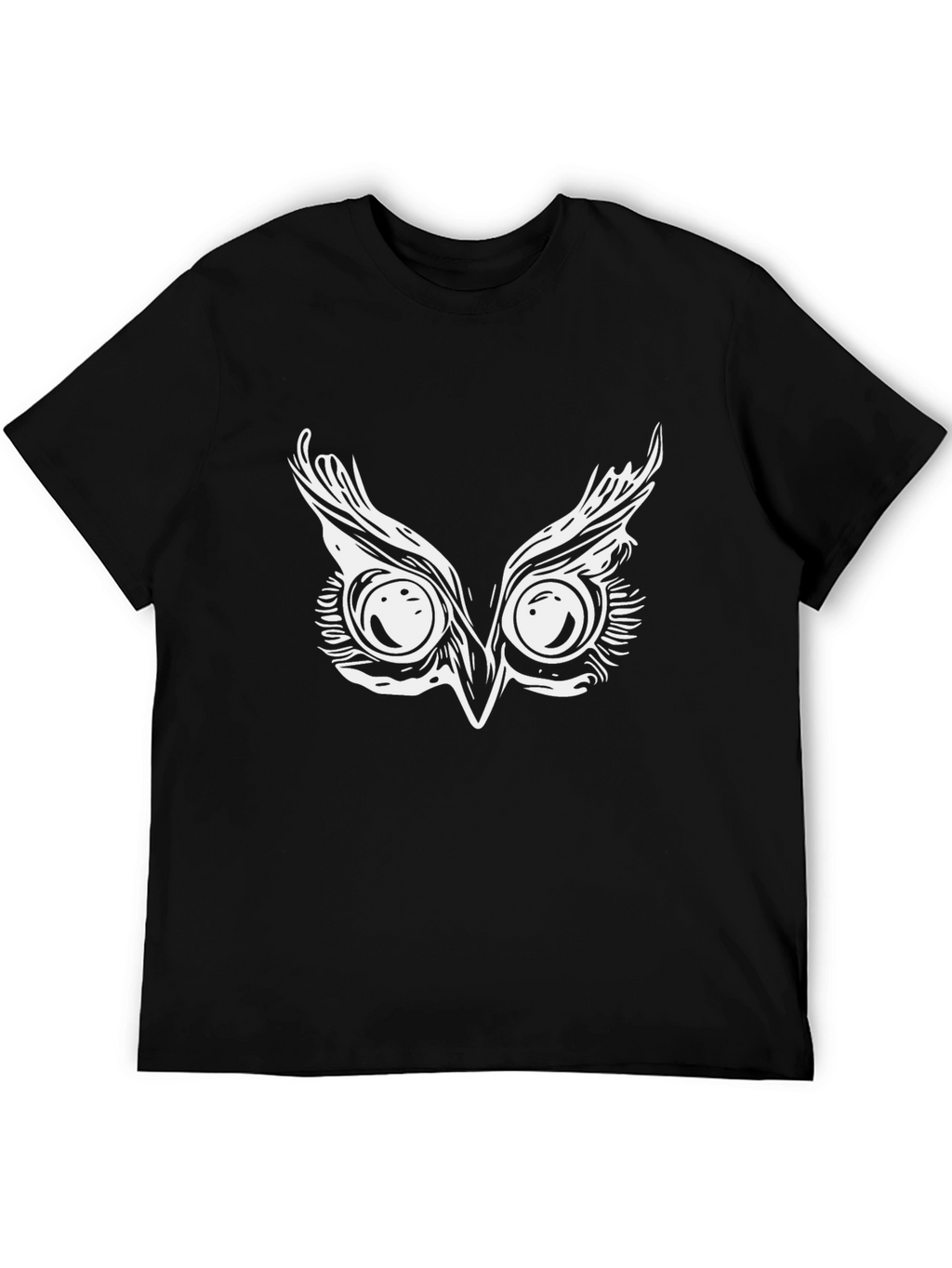 Owl Eyes Graphic Black Tee