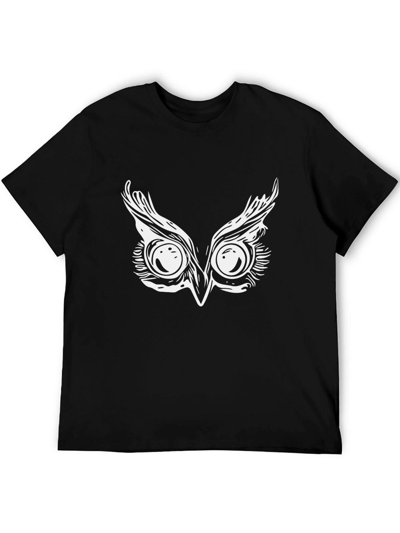 Owl Eyes Graphic Black Tee