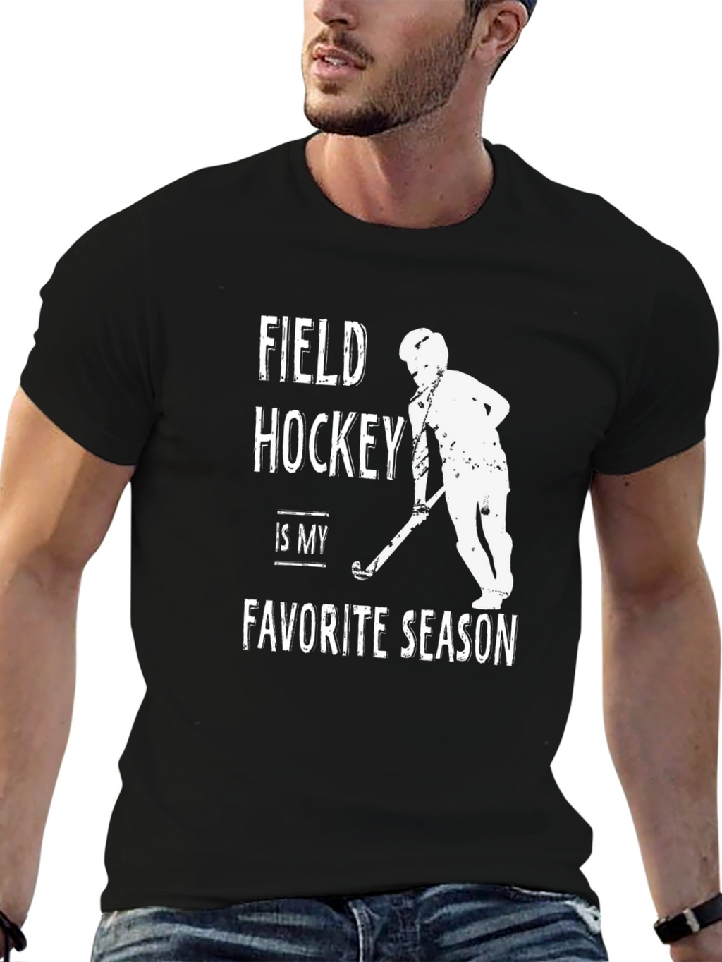Field Hockey Favorite Season Black T-Shirt