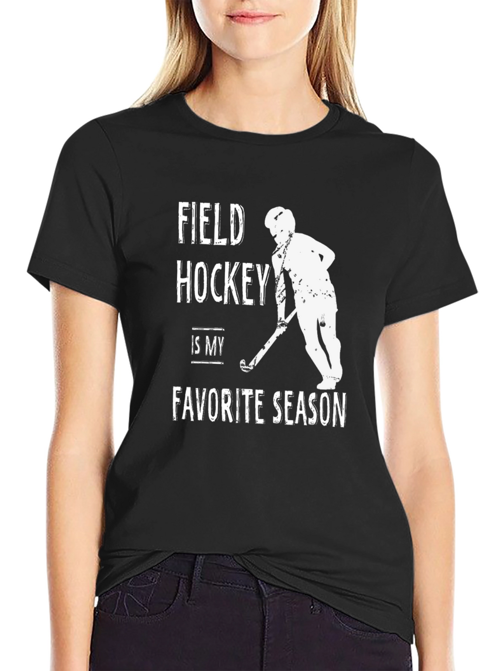 Field Hockey Favorite Season Black T-Shirt