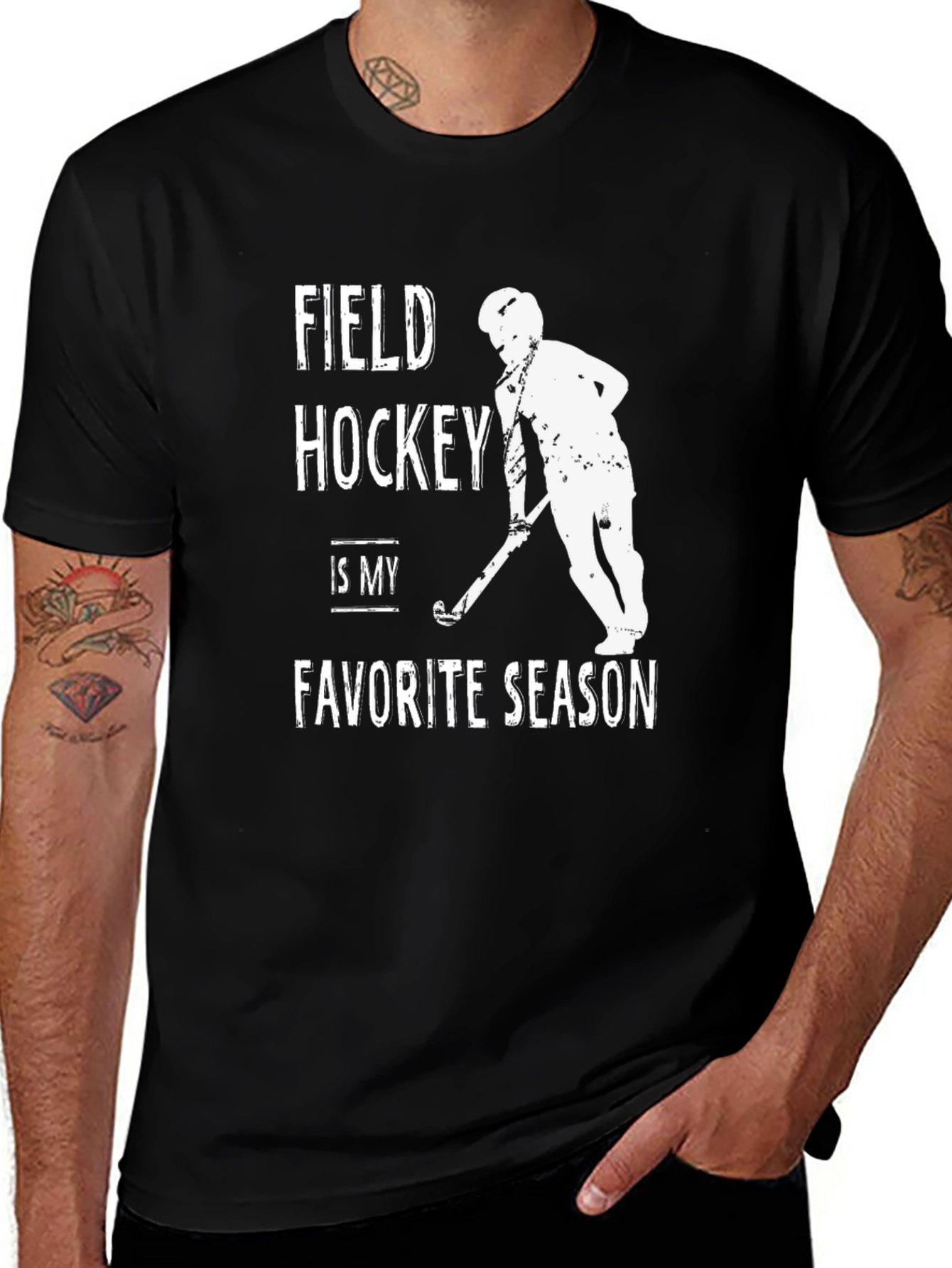 Field Hockey Favorite Season Black T-Shirt