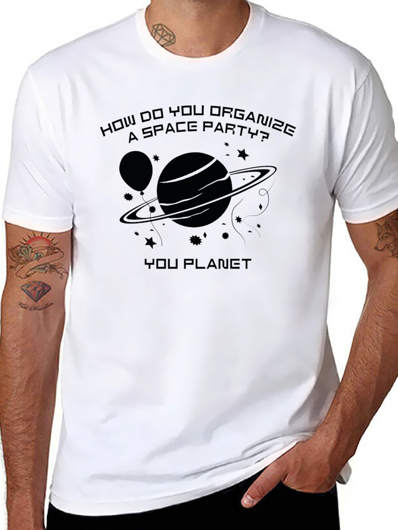 Space Party T-Shirt - How You Planet Funny Graphic Tee