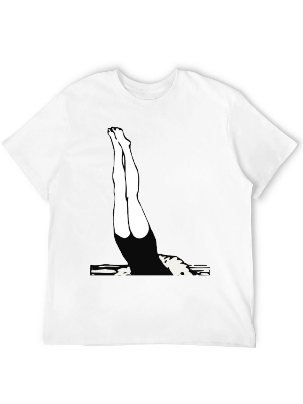 Diver Silhouette Graphic Tee - Black Cotton Blend