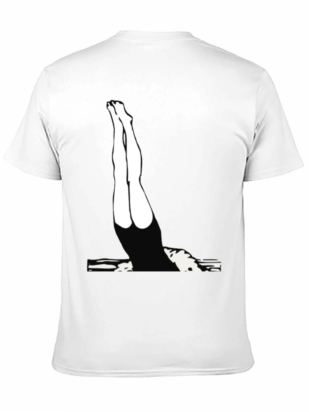 Diver Silhouette Graphic Tee - Black Cotton Blend