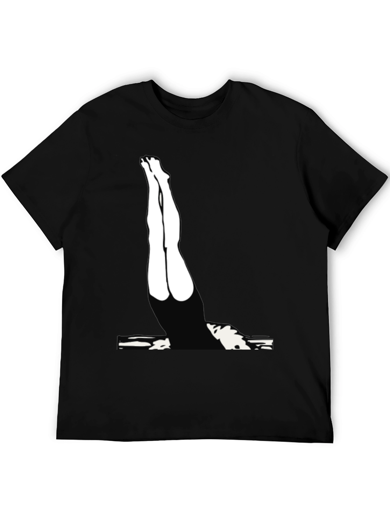 Diver Silhouette Graphic Tee - Black Cotton Blend