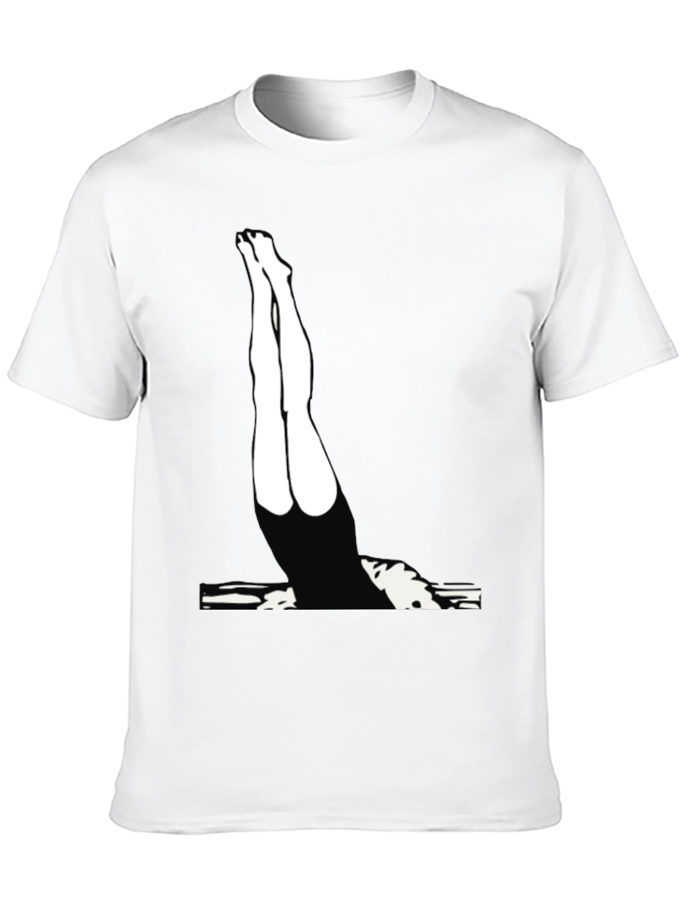 Diver Silhouette Graphic Tee - Black Cotton Blend