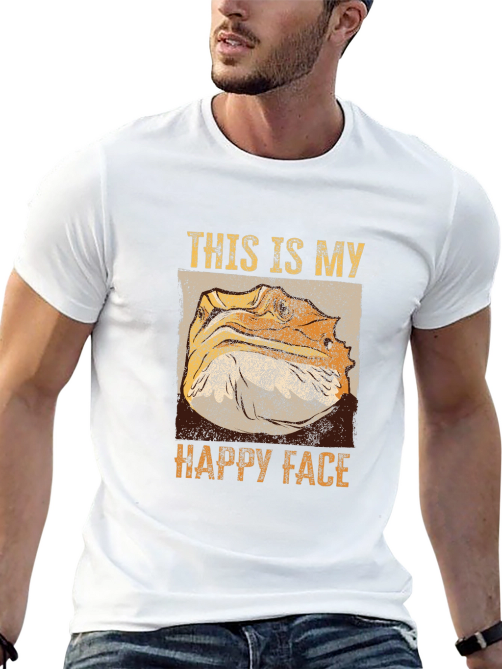 Bearded Dragon Happy Face T-Shirt