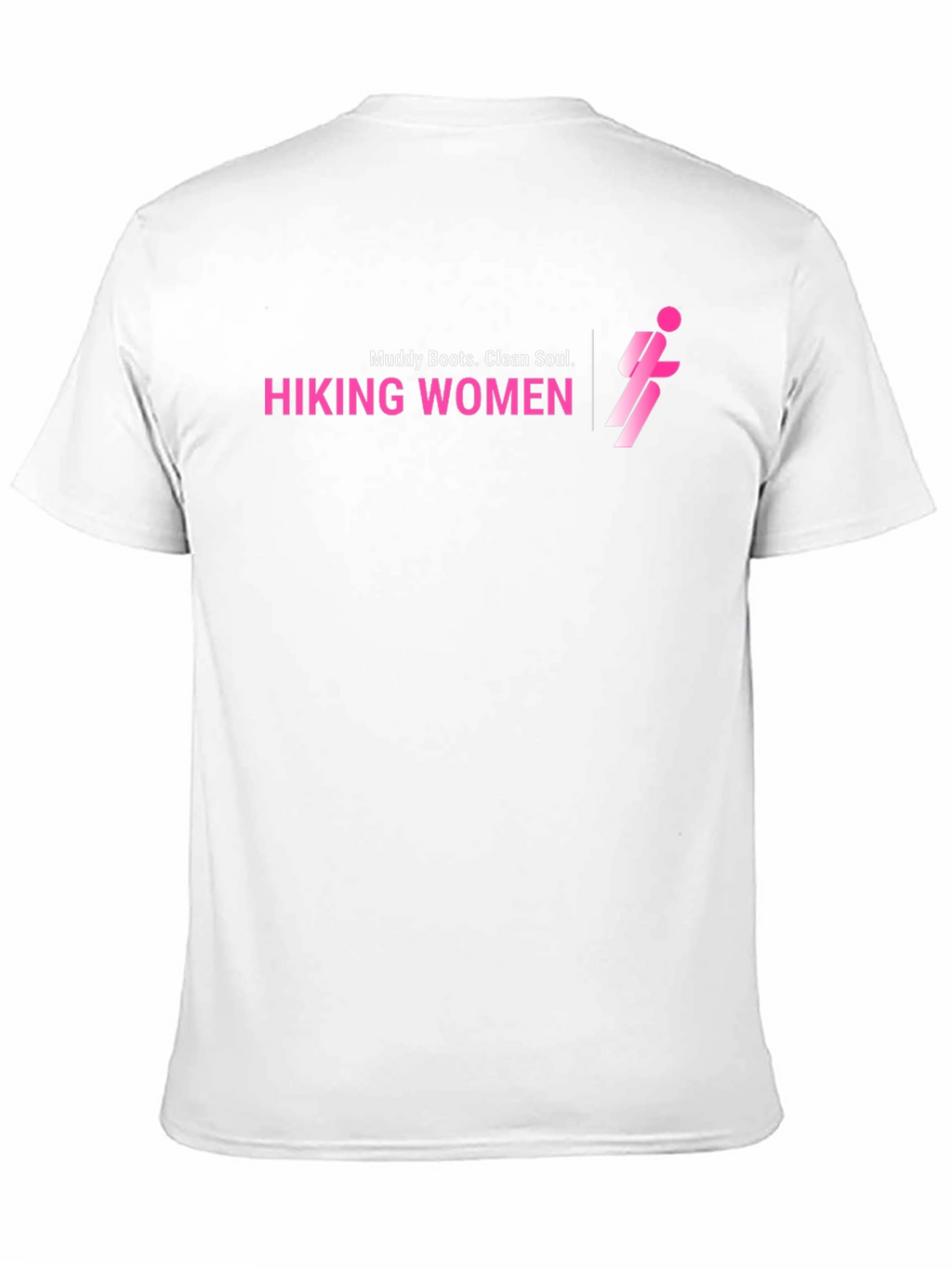 Hiking Women Black T-Shirt Muddy Boots Clean Soul