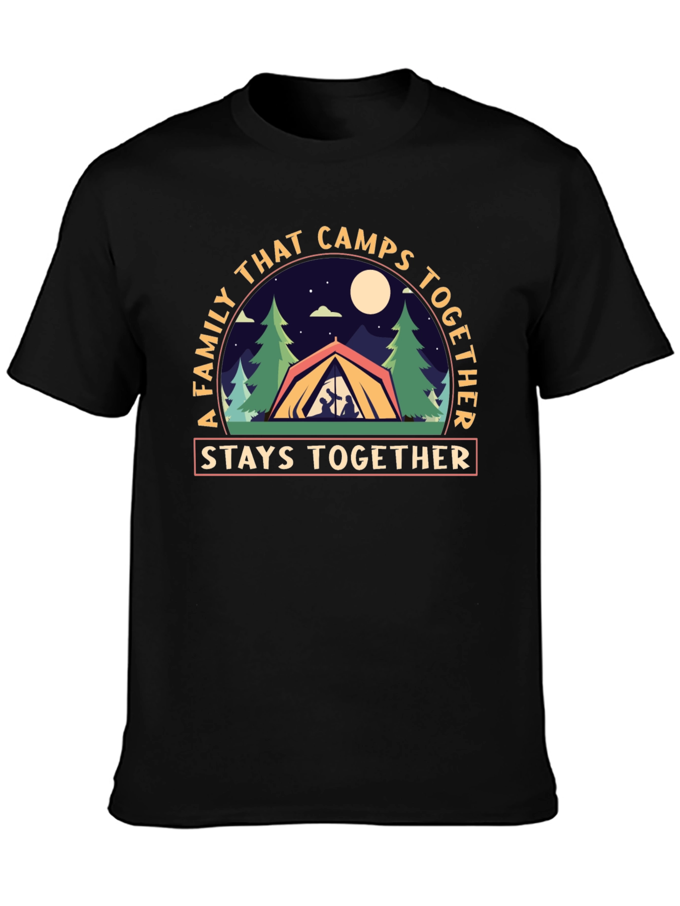 Family Camping T-Shirt - Stays Together Design
