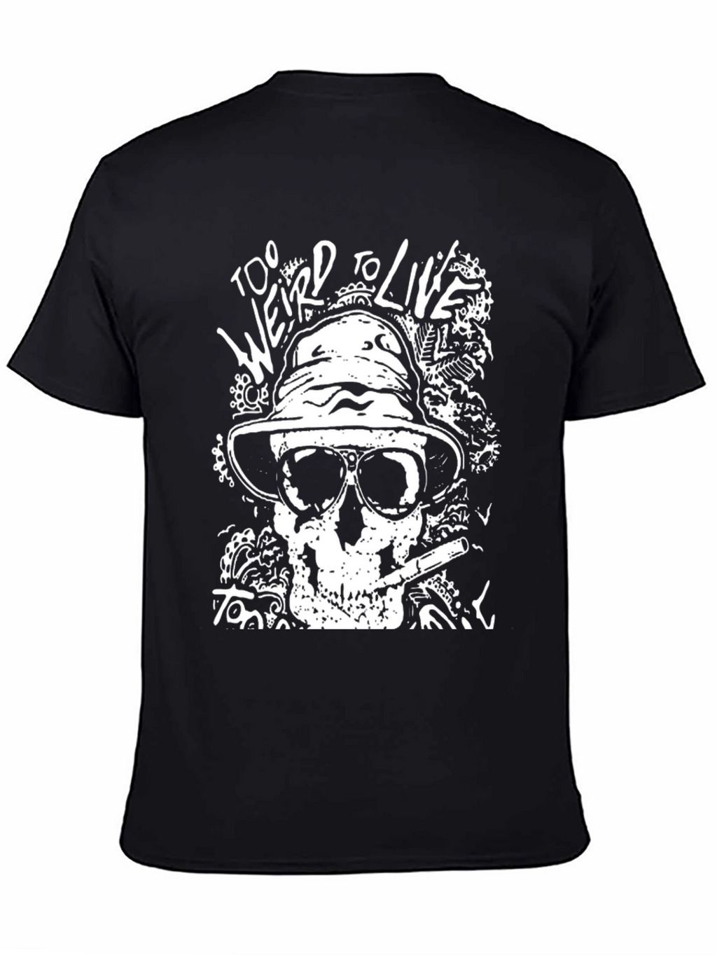 Too Weird to Live Skull Graphic Tee - Black