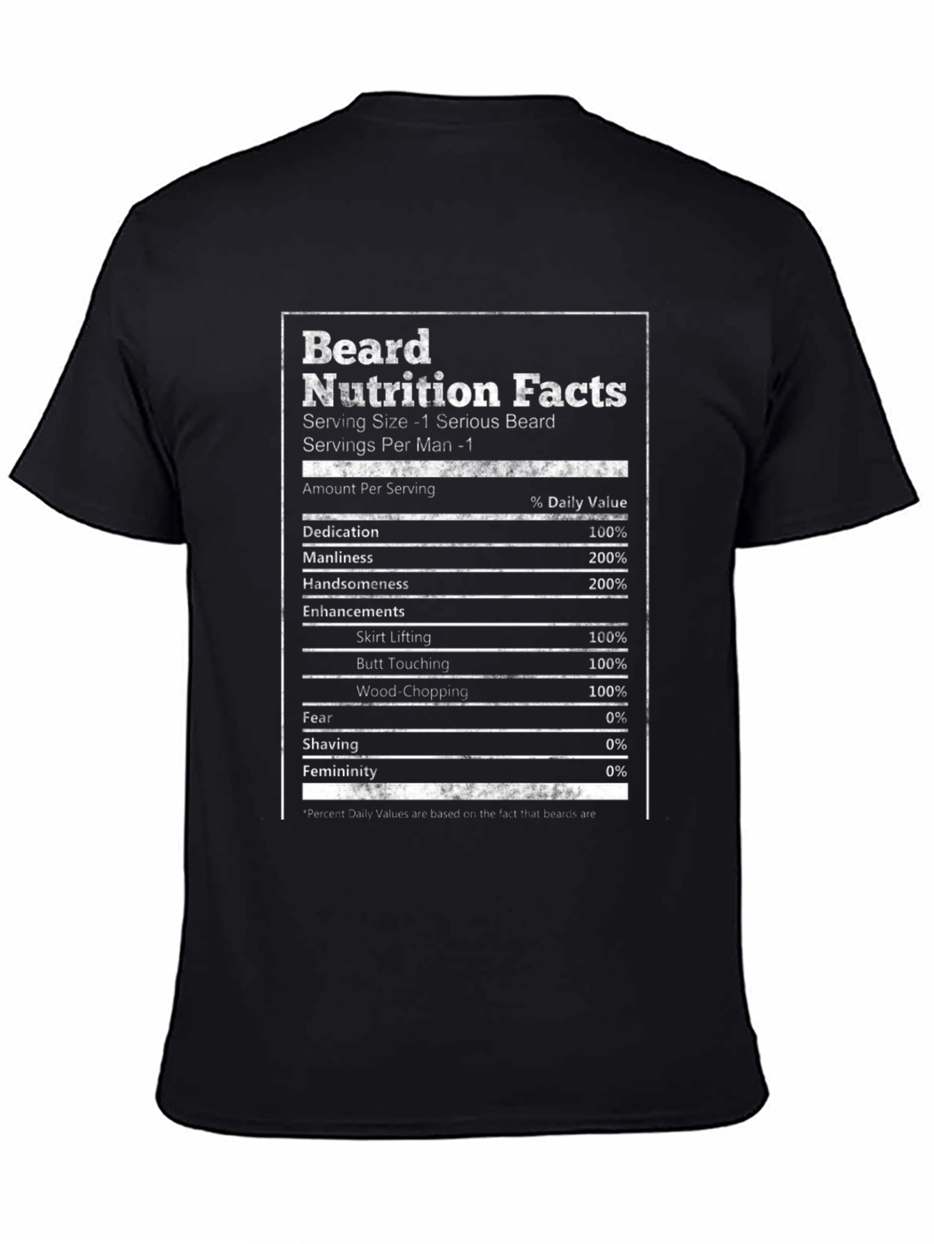 Beard Nutrition Facts T-Shirt