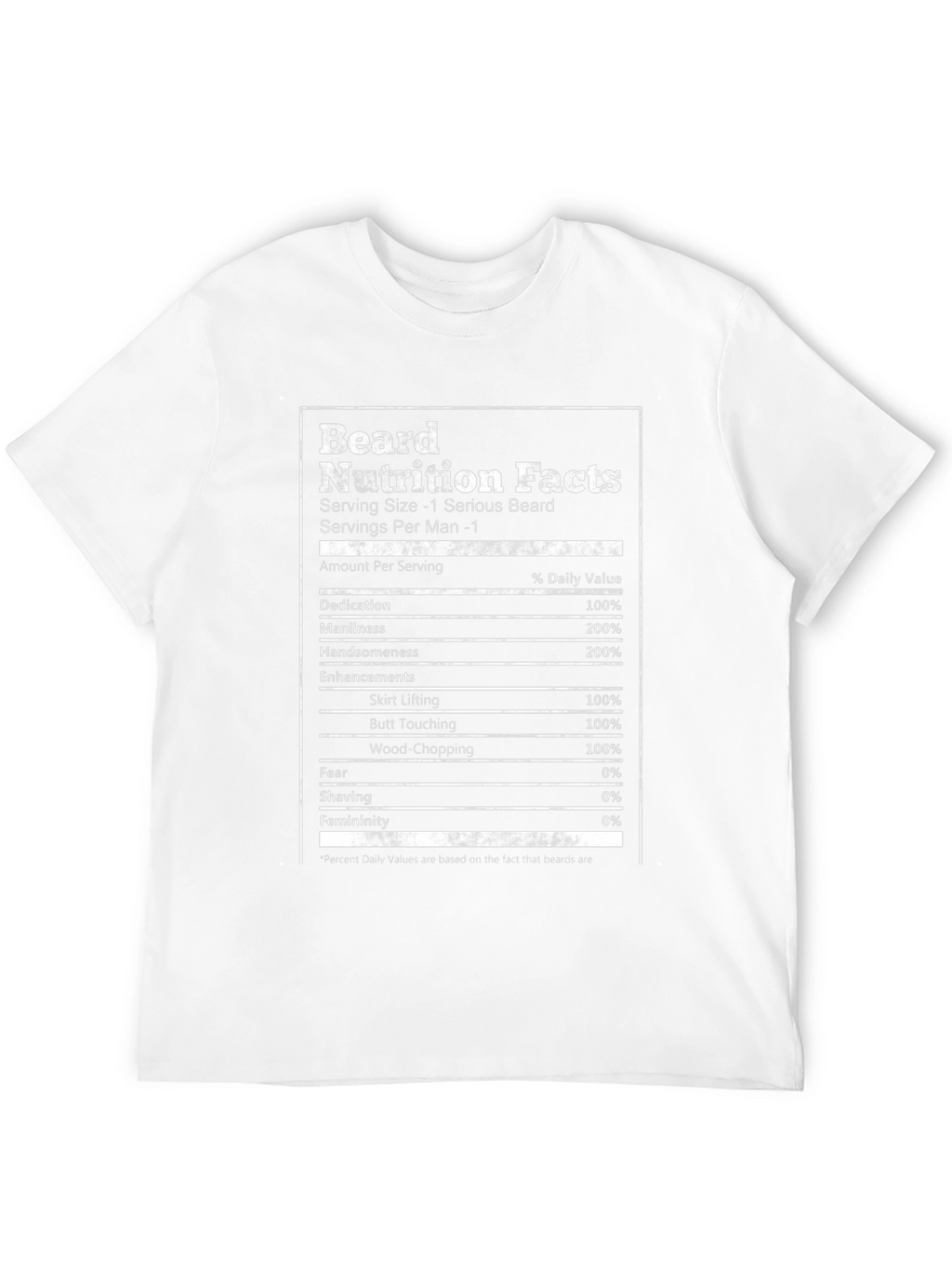 Beard Nutrition Facts T-Shirt