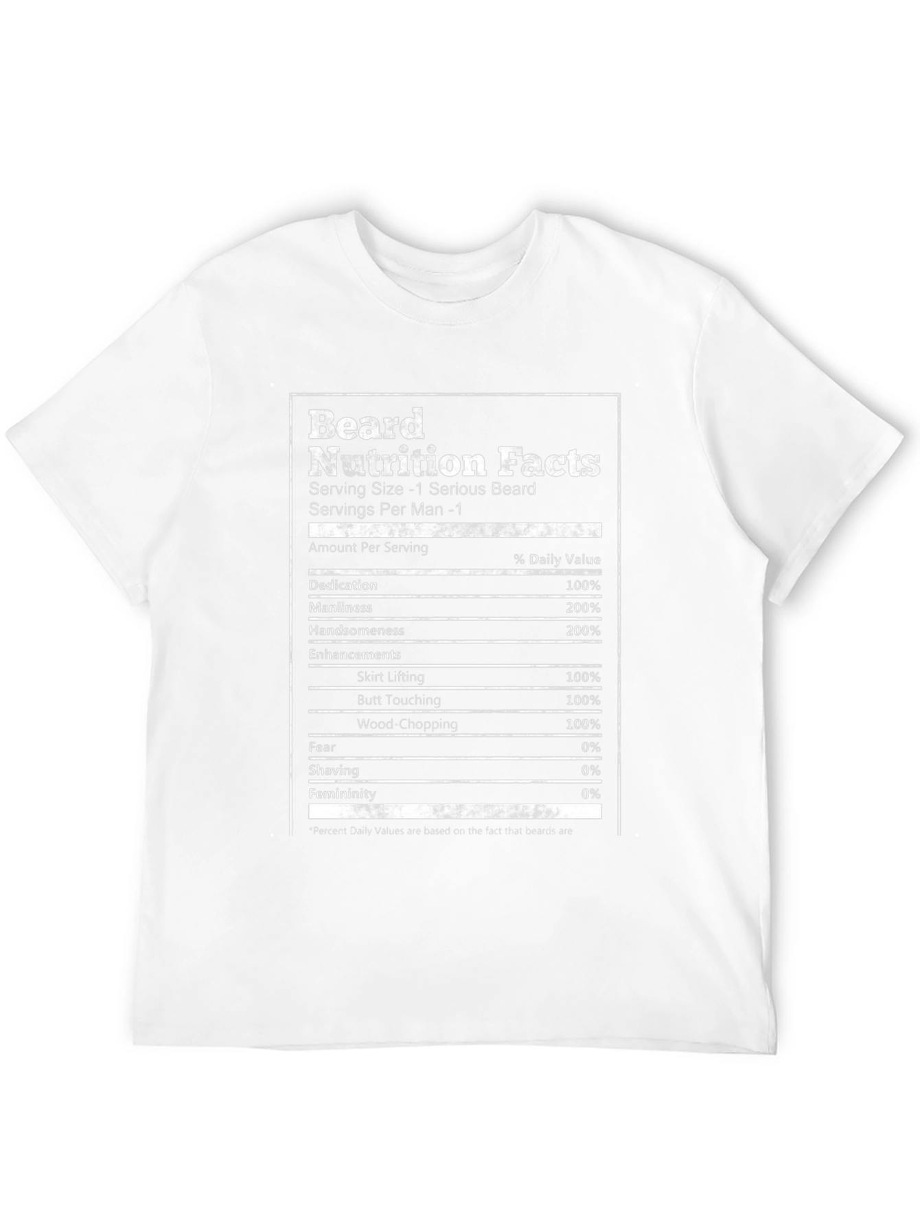 Beard Nutrition Facts T-Shirt