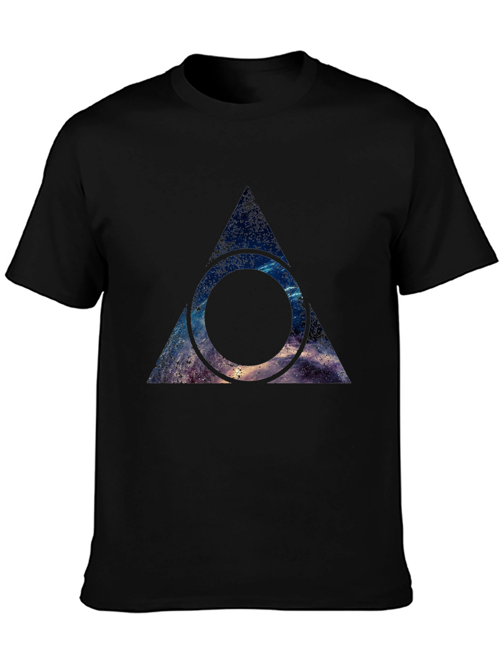 Galaxy Deathly Hallows T-Shirt - Black Cotton Blend