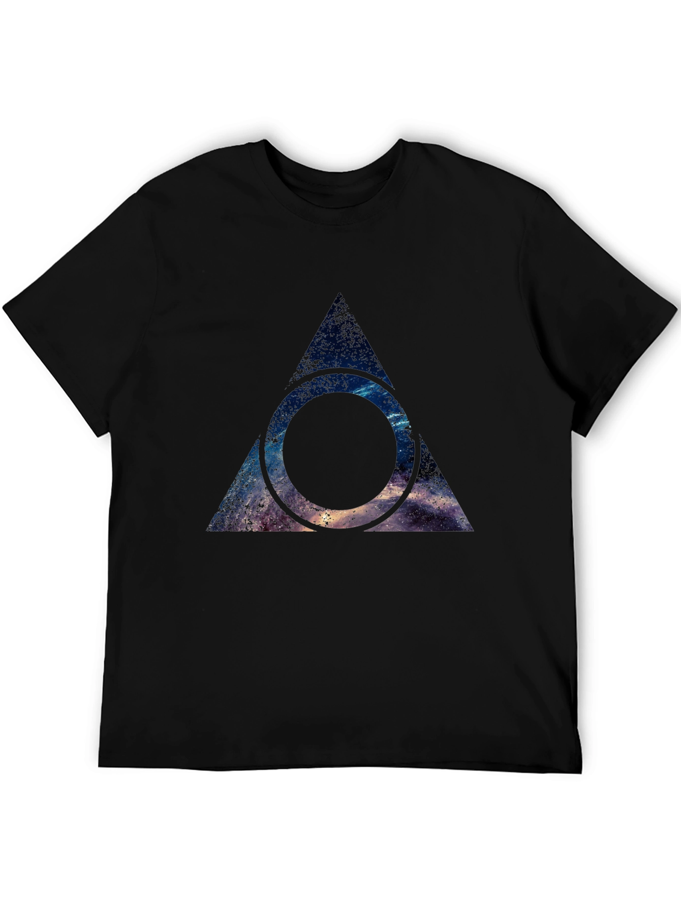 Galaxy Deathly Hallows T-Shirt - Black Cotton Blend