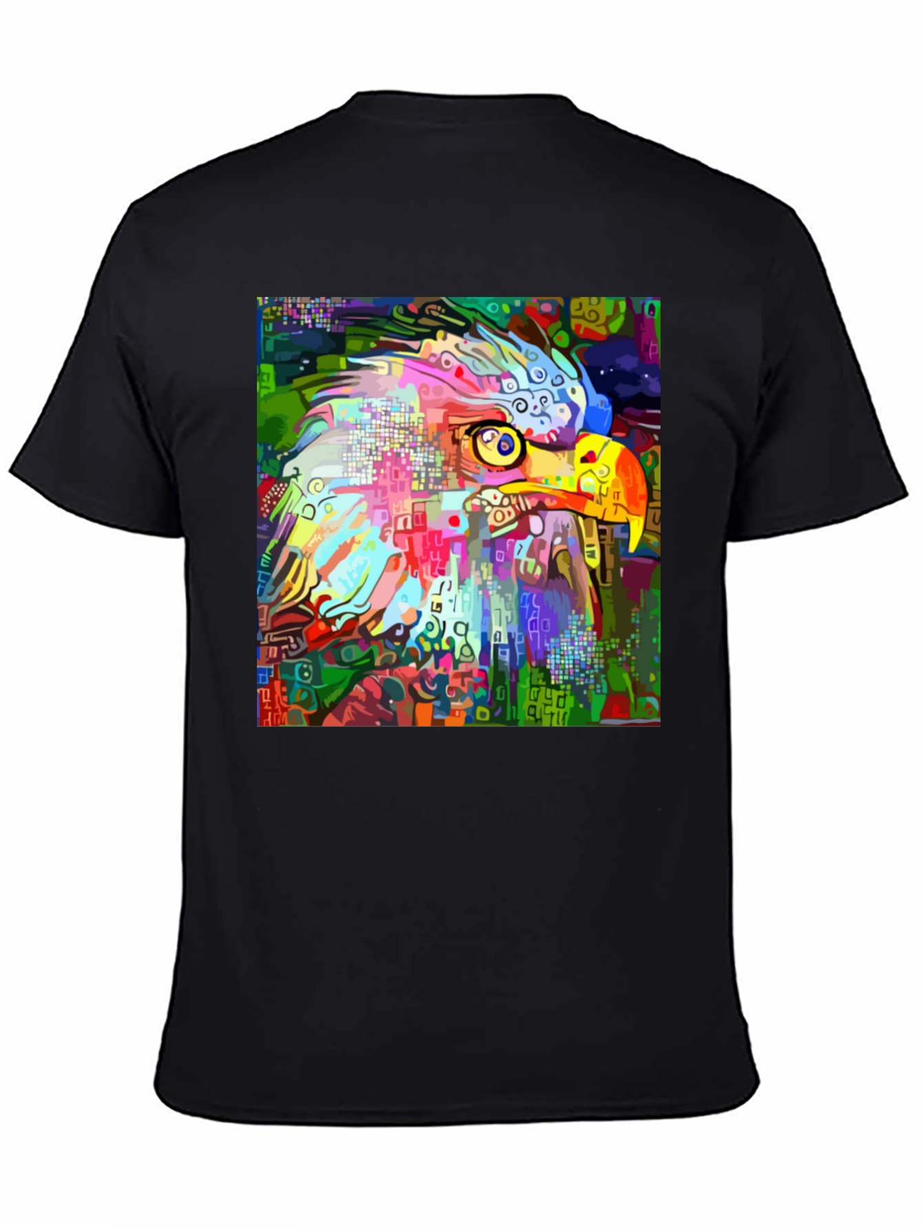 Abstract Eagle Graphic Black T-Shirt