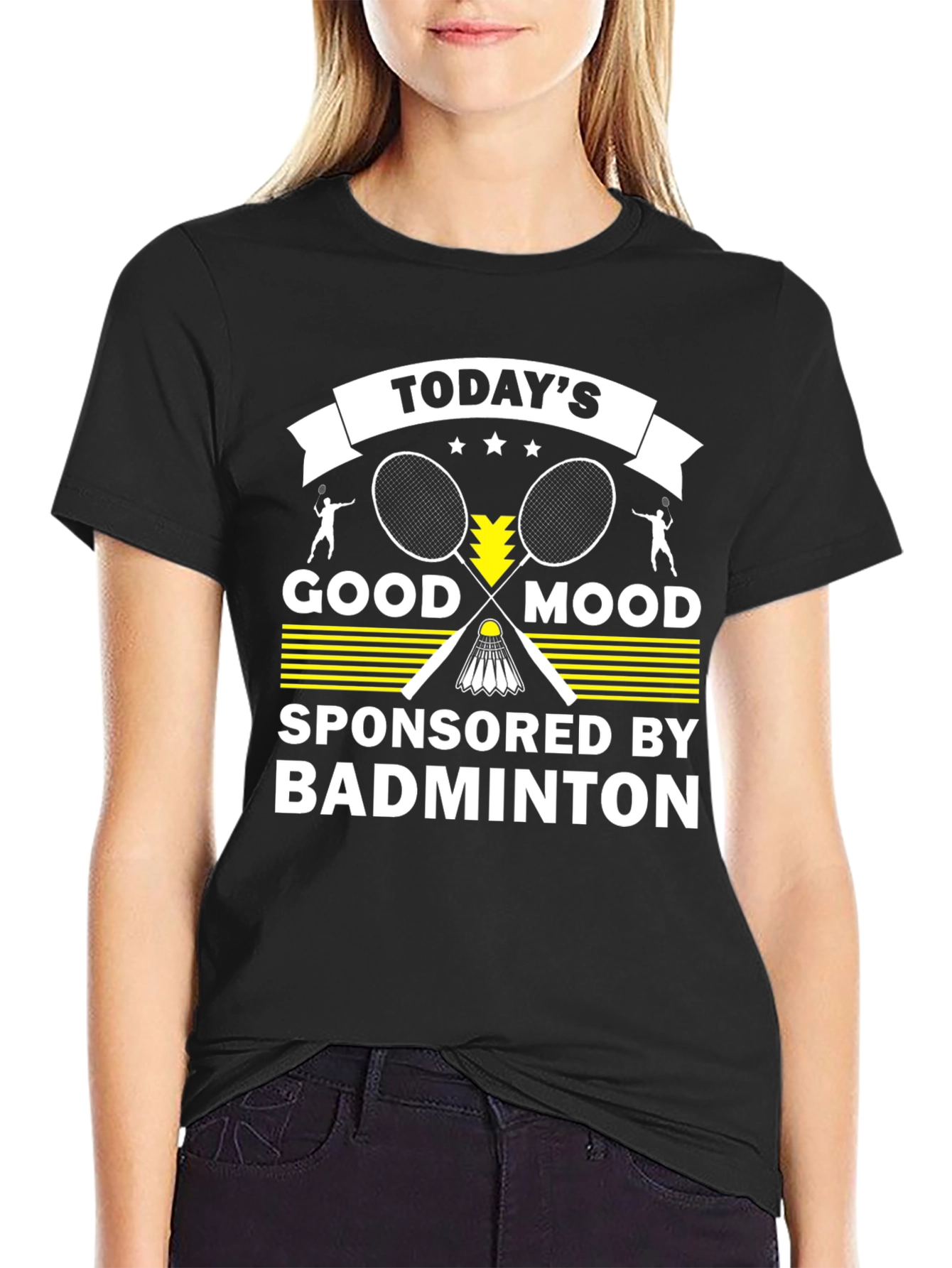 Todays Good Mood Badminton Graphic T-Shirt