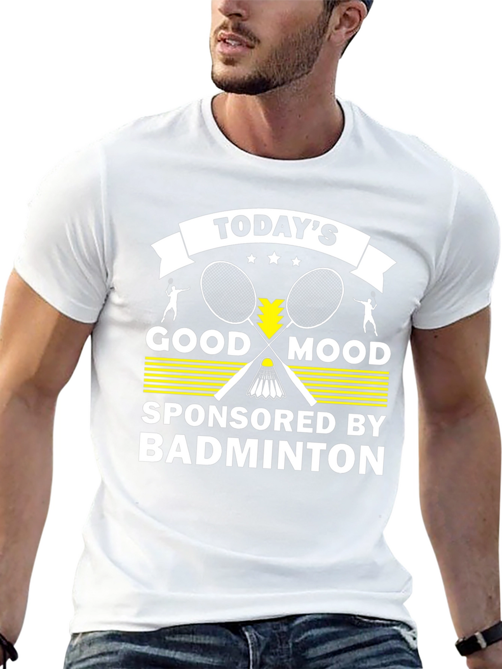Todays Good Mood Badminton Graphic T-Shirt