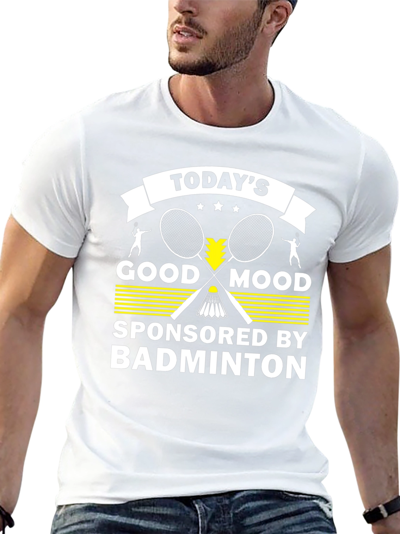 Todays Good Mood Badminton Graphic T-Shirt