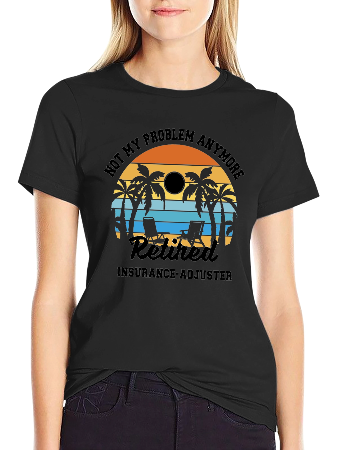 Retired Insurance Adjuster T-Shirt: Beach Design