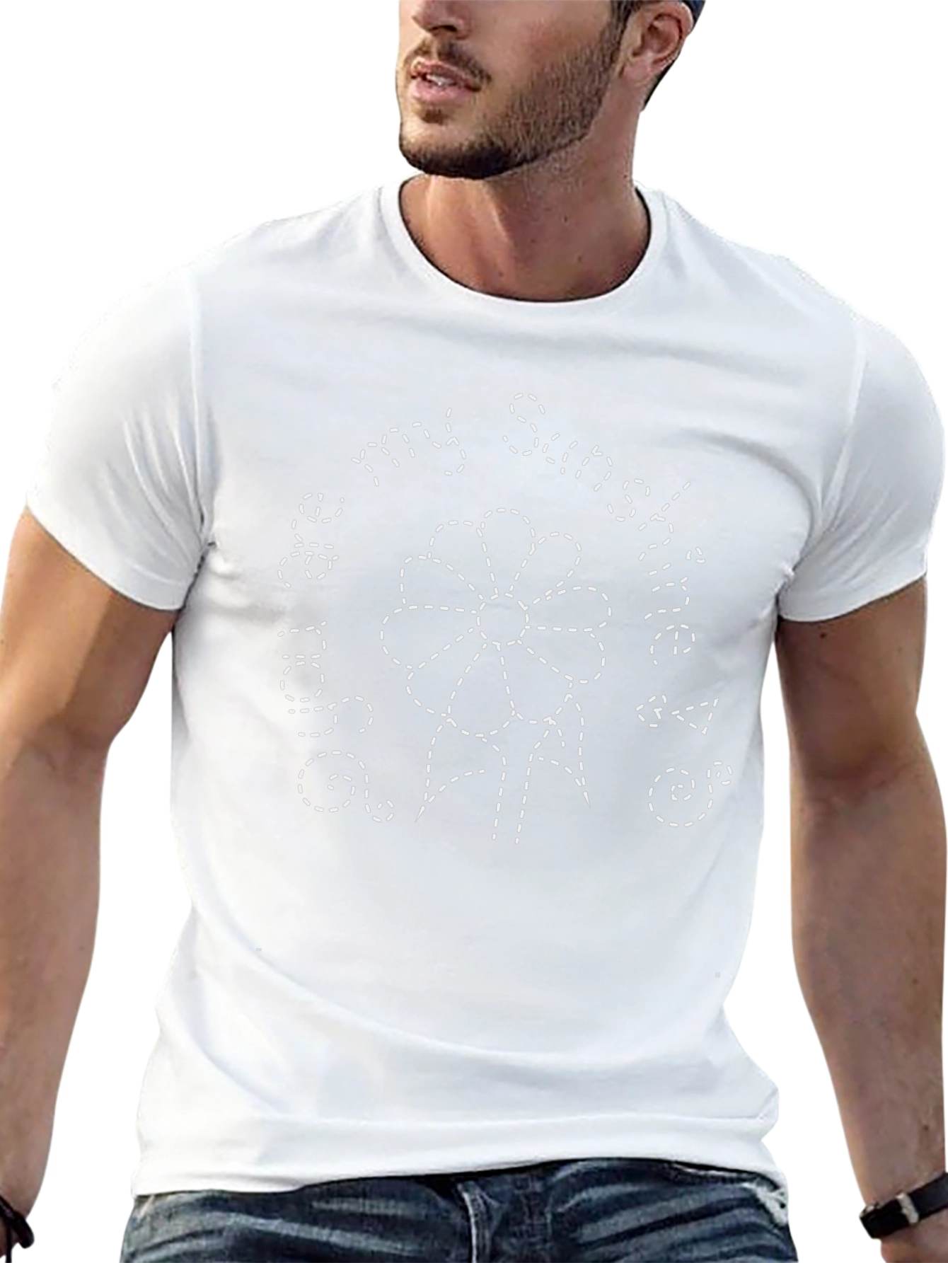 Sunshine Flower Graphic Tee - Black Cotton Blend Shirt