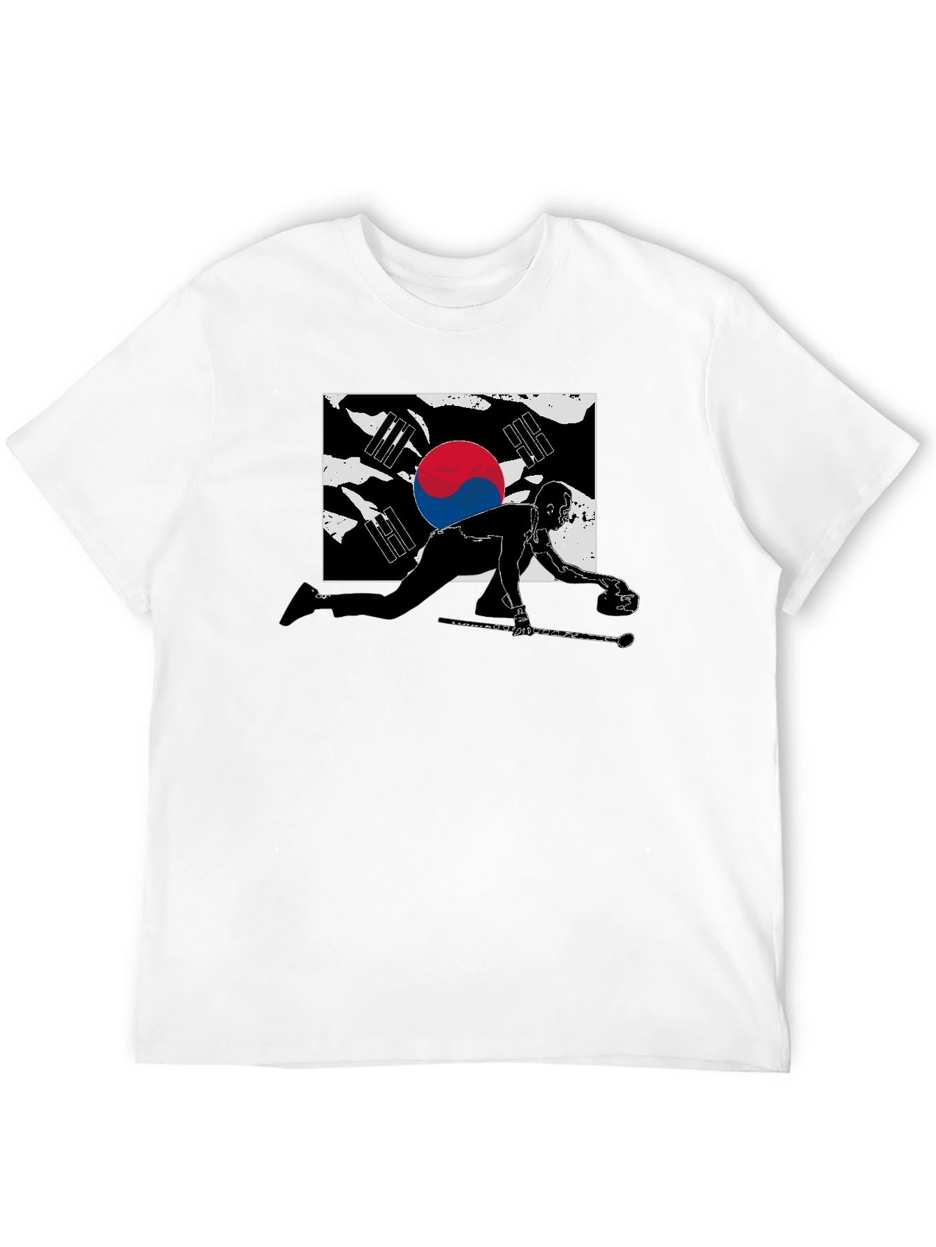 South Korea Curling Graphic T-Shirt