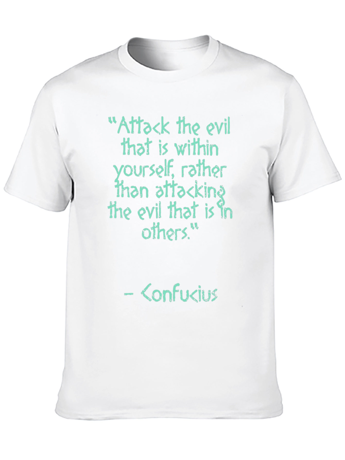 Confucius Quote Graphic Tee - Attack the Evil Within