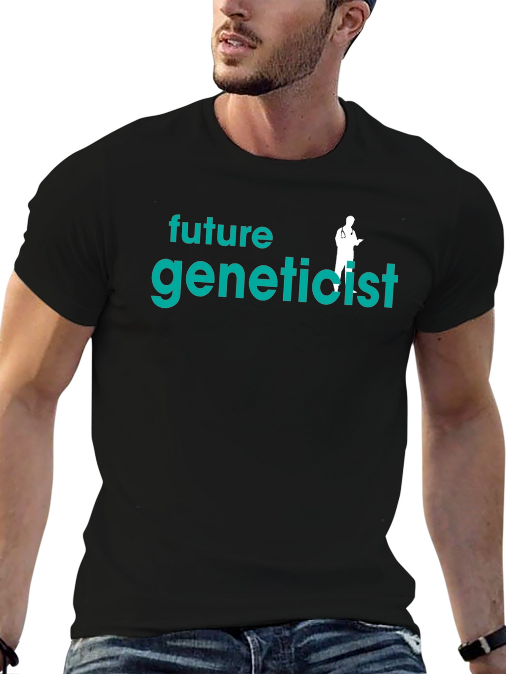 Future Geneticist Black T-Shirt - Science Tee
