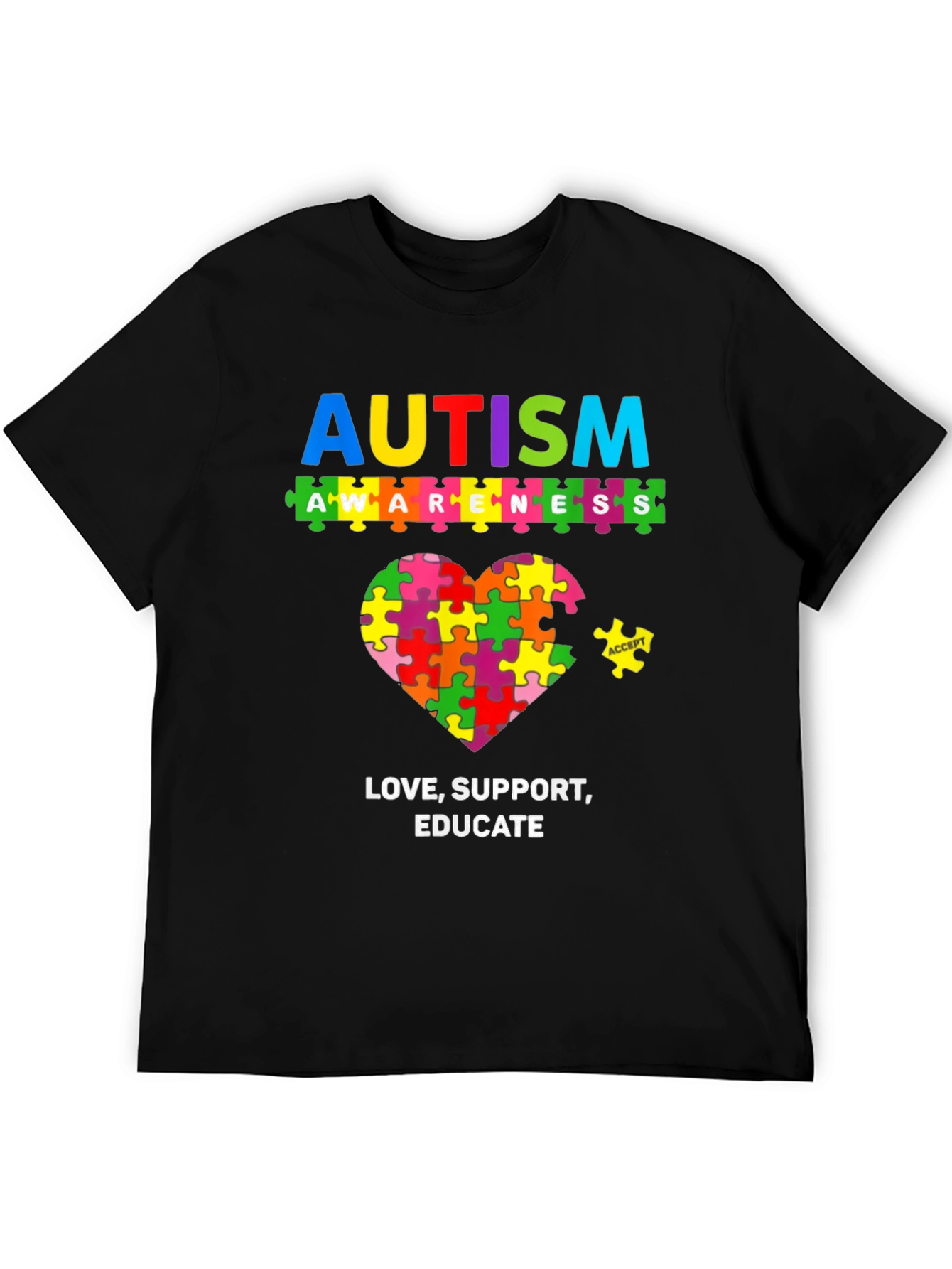 Autism Awareness Puzzle Piece Heart T-Shirt
