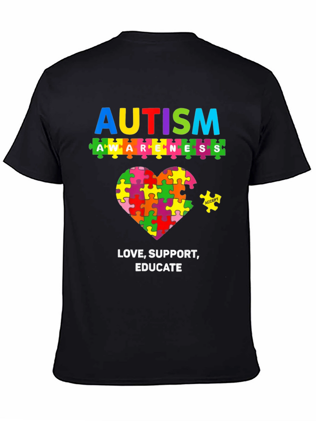 Autism Awareness Puzzle Piece Heart T-Shirt