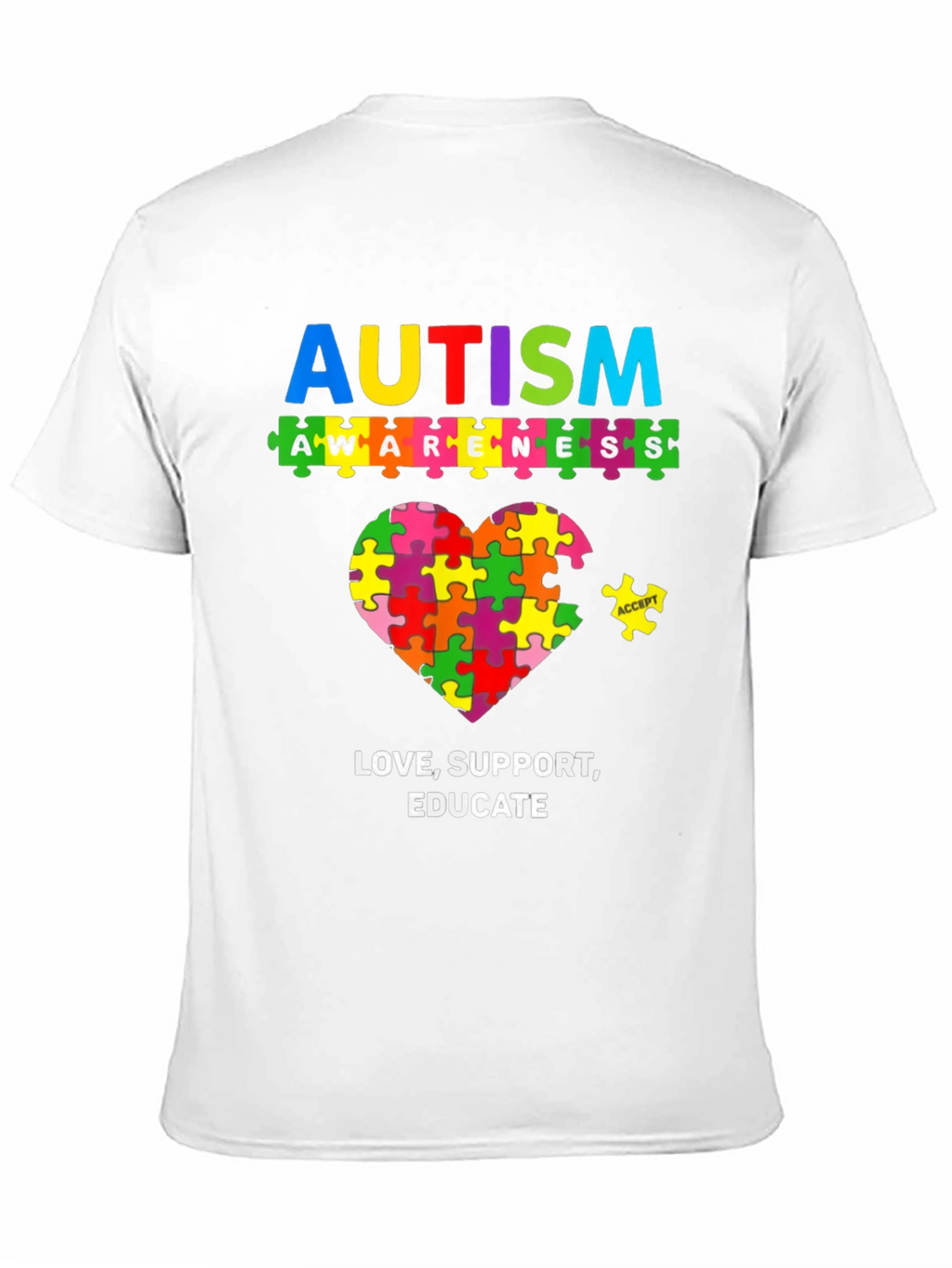 Autism Awareness Puzzle Piece Heart T-Shirt