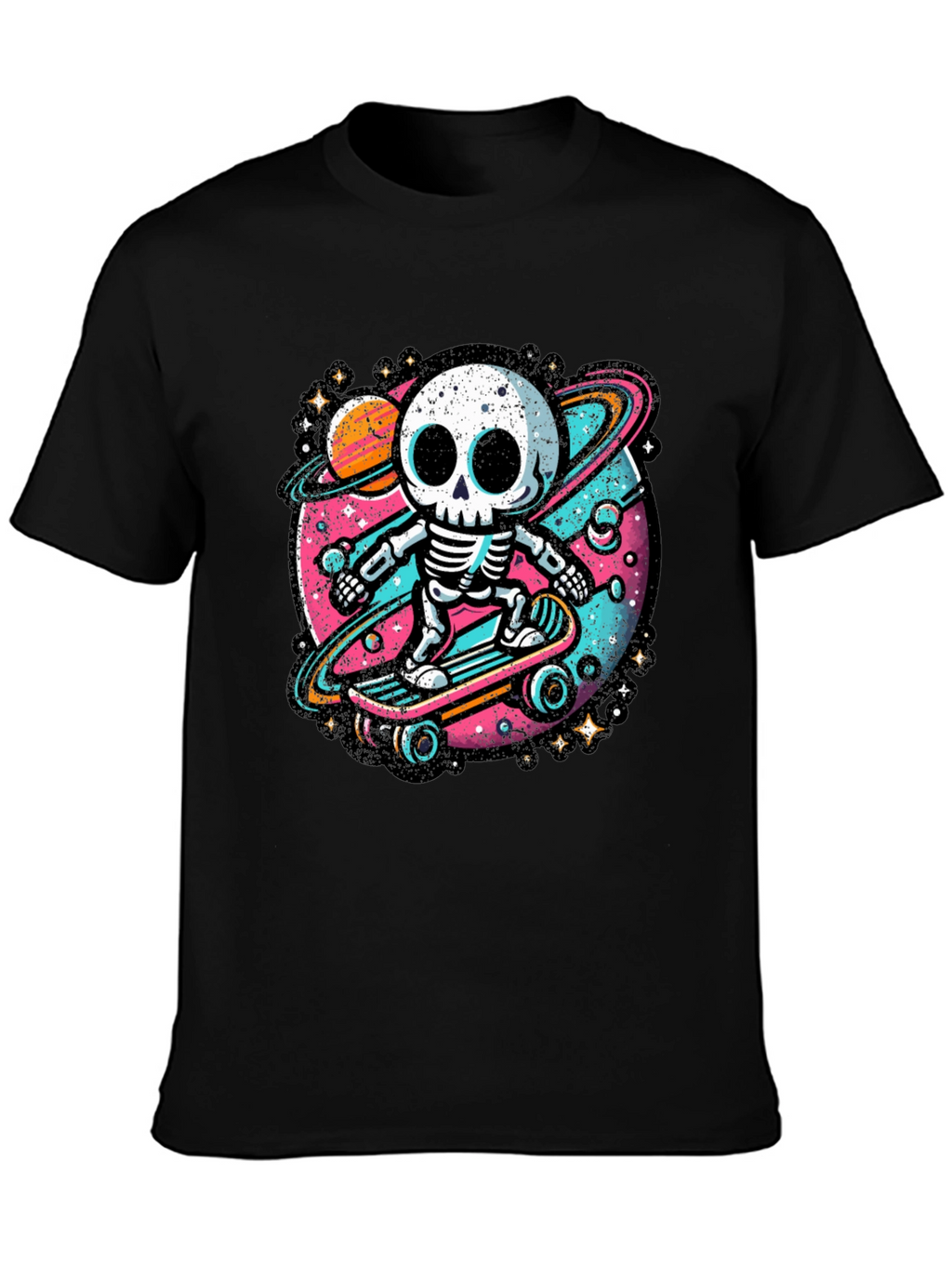 Skateboarding Skeleton Graphic Tee