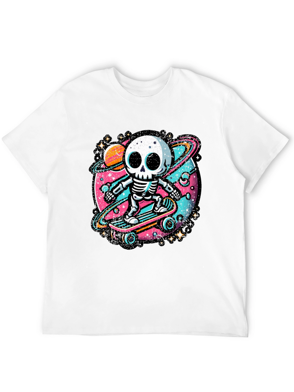 Skateboarding Skeleton Graphic Tee