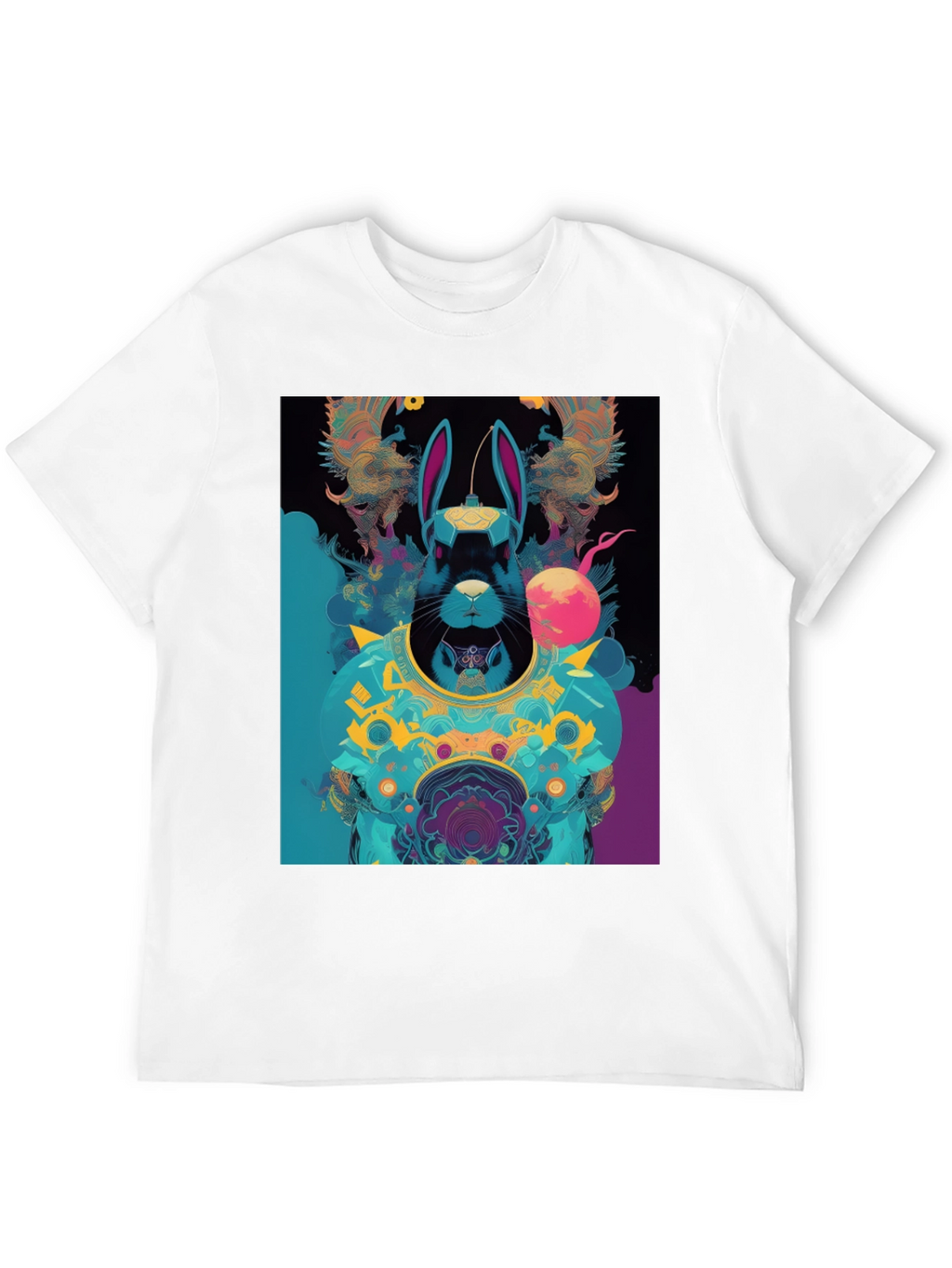 Cyberpunk Rabbit Graphic Tee - Black