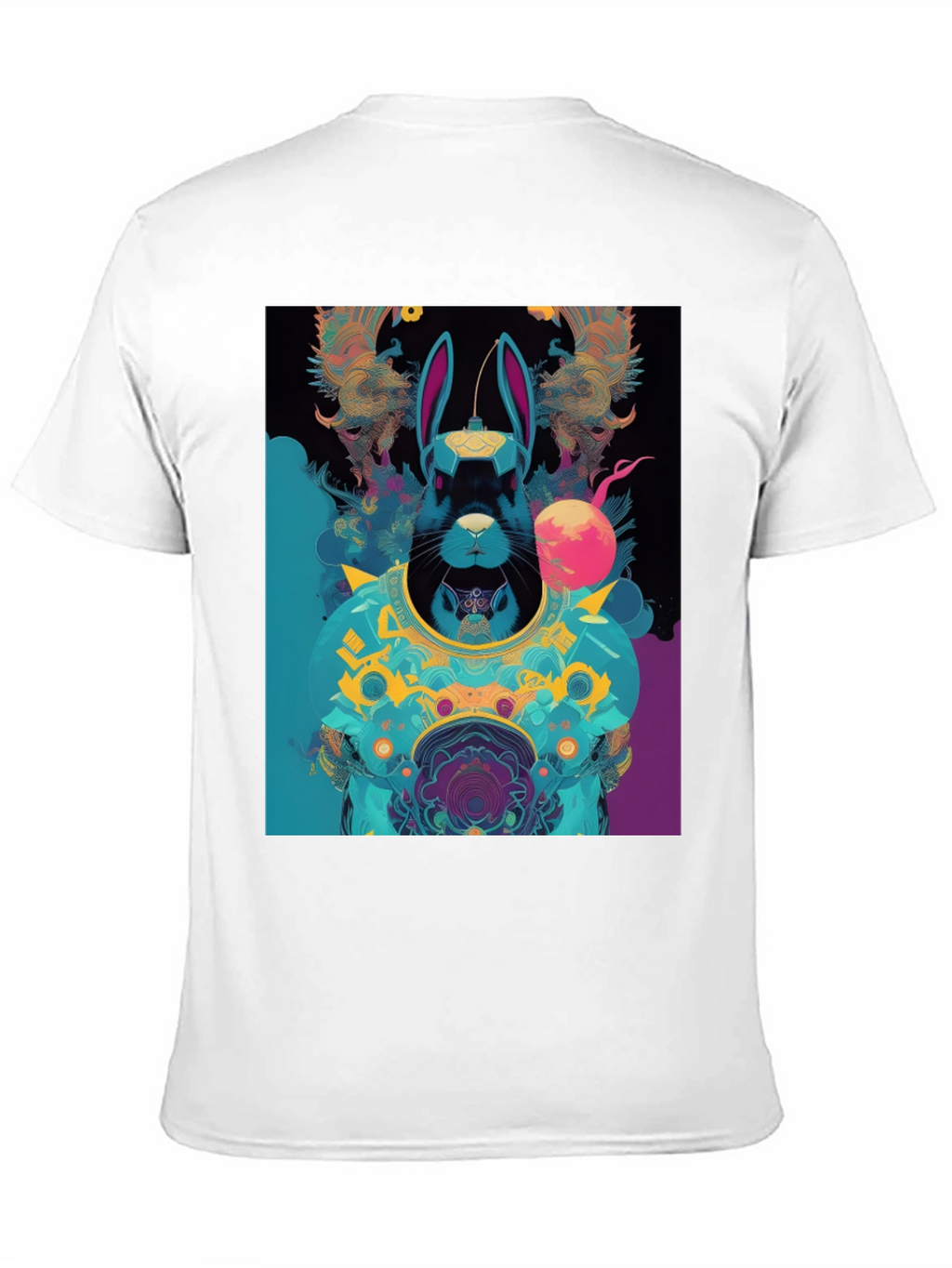 Cyberpunk Rabbit Graphic Tee - Black