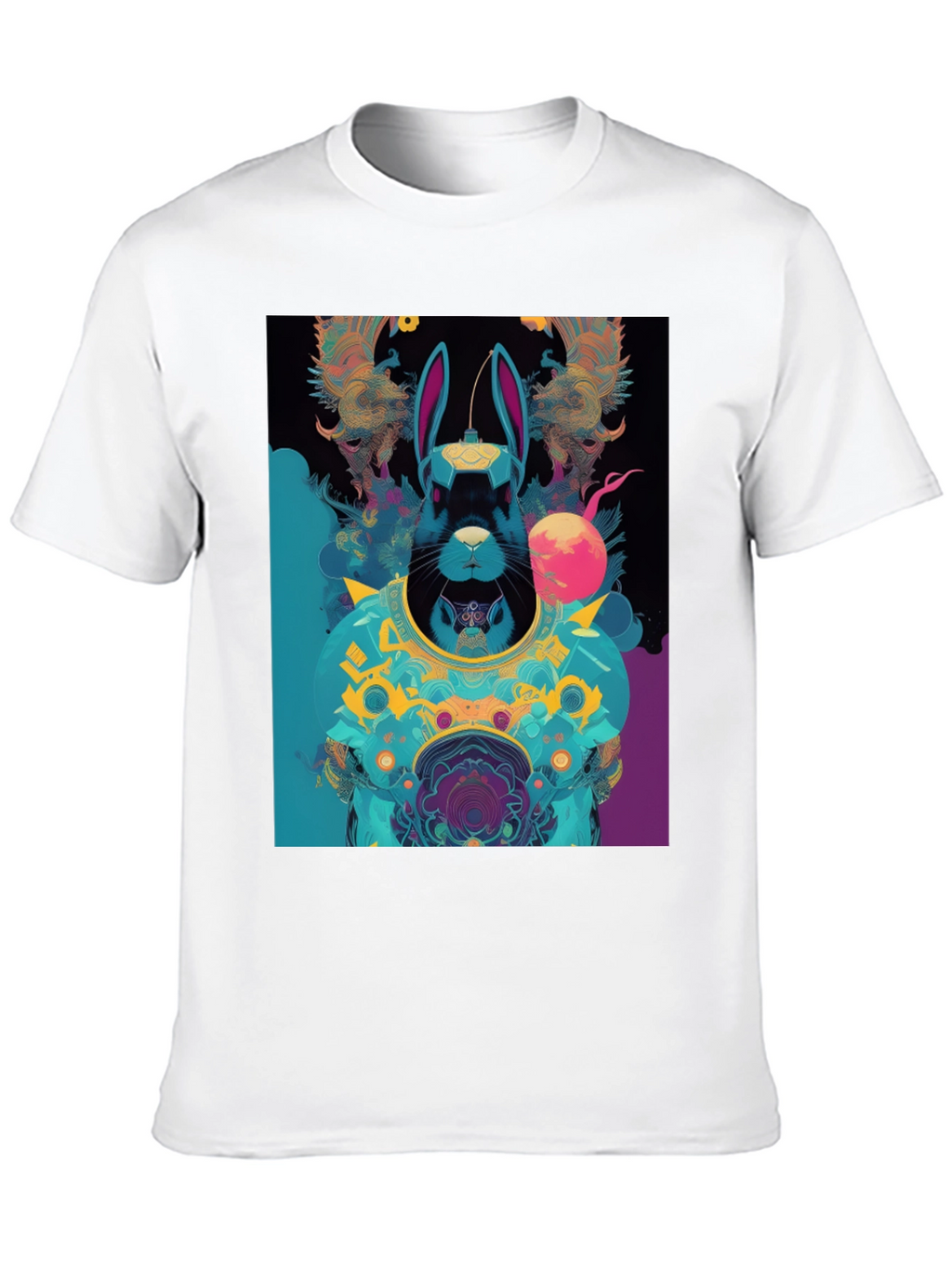 Cyberpunk Rabbit Graphic Tee - Black